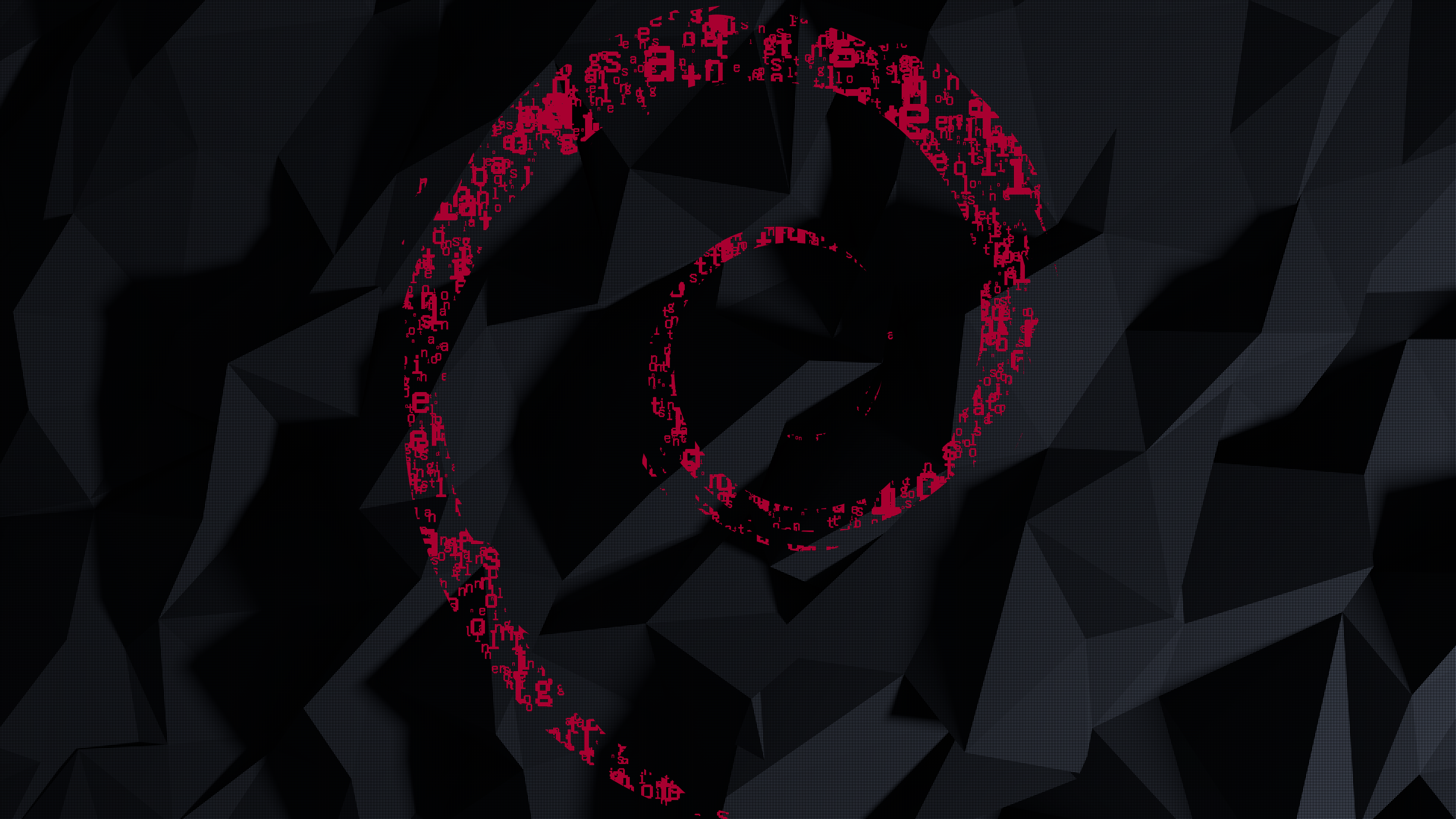 3840x2160 black, pattern, Linux, circle, Debian, Free Software, GNU, design, darkness, screenshot, computer wallpaper, font Gallery HD Wallpaper