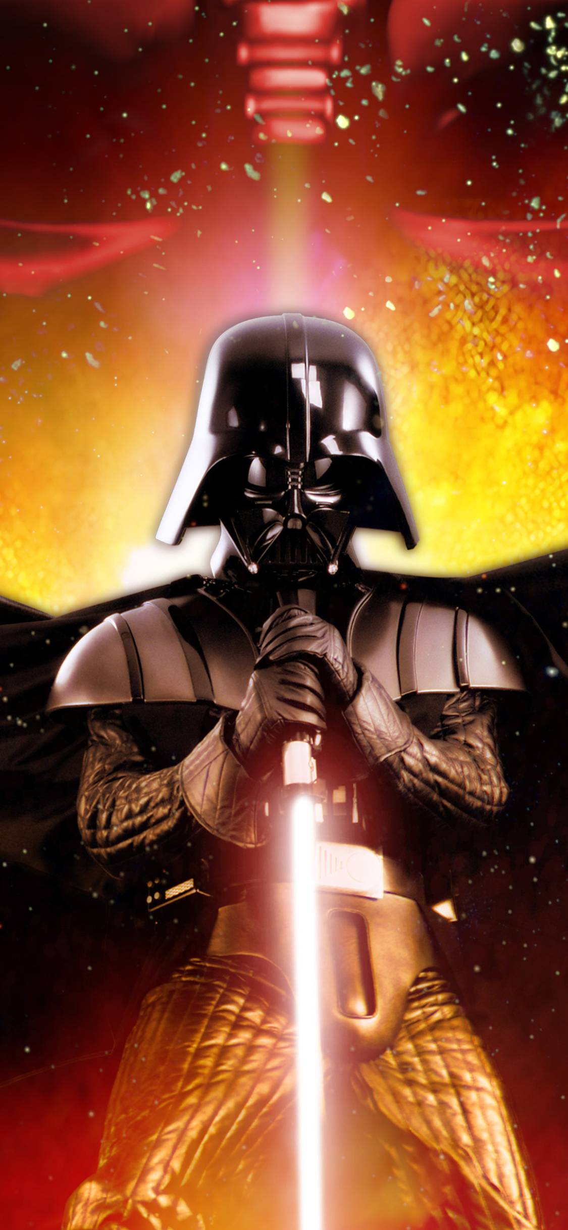 1125x2436 Darth Vader with Lightsaber iPhone XS, iPhone iPhone X Wallpaper, HD Movies 4K Wallpaper, Image, Photo and Background