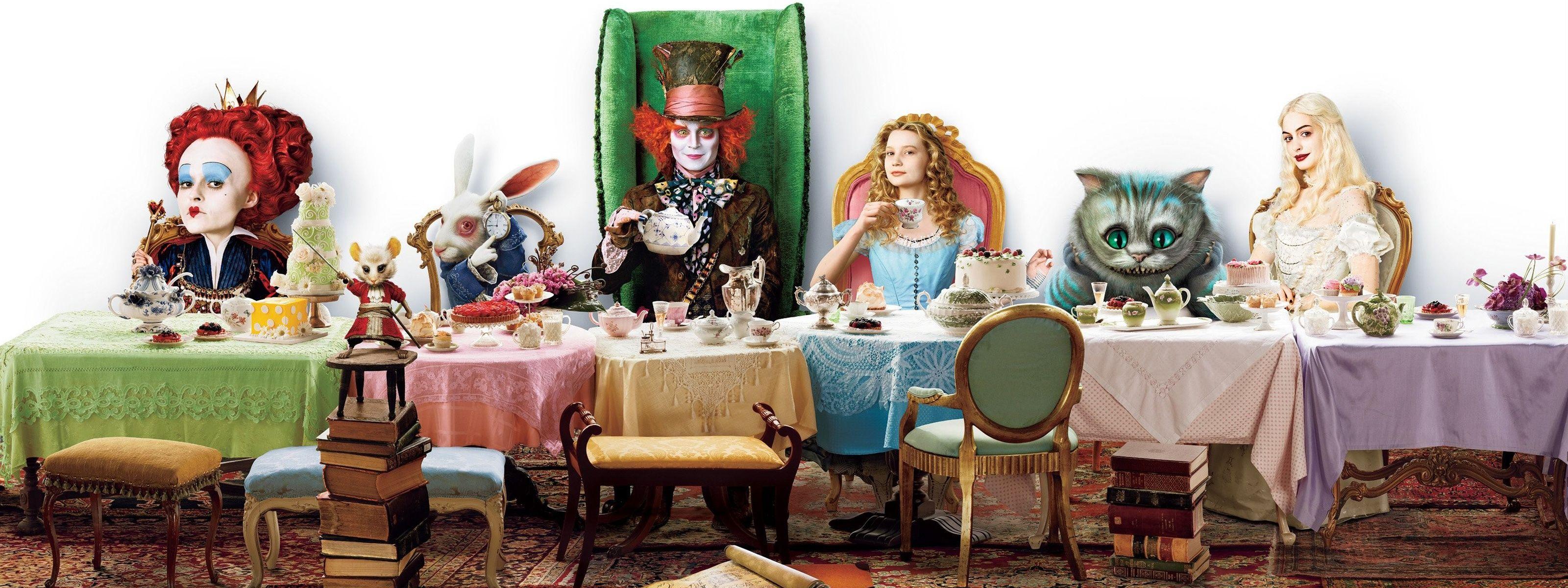 3200x1200 Alice in Wonderland HD Multi Monitor Wallpaper in jpg format
