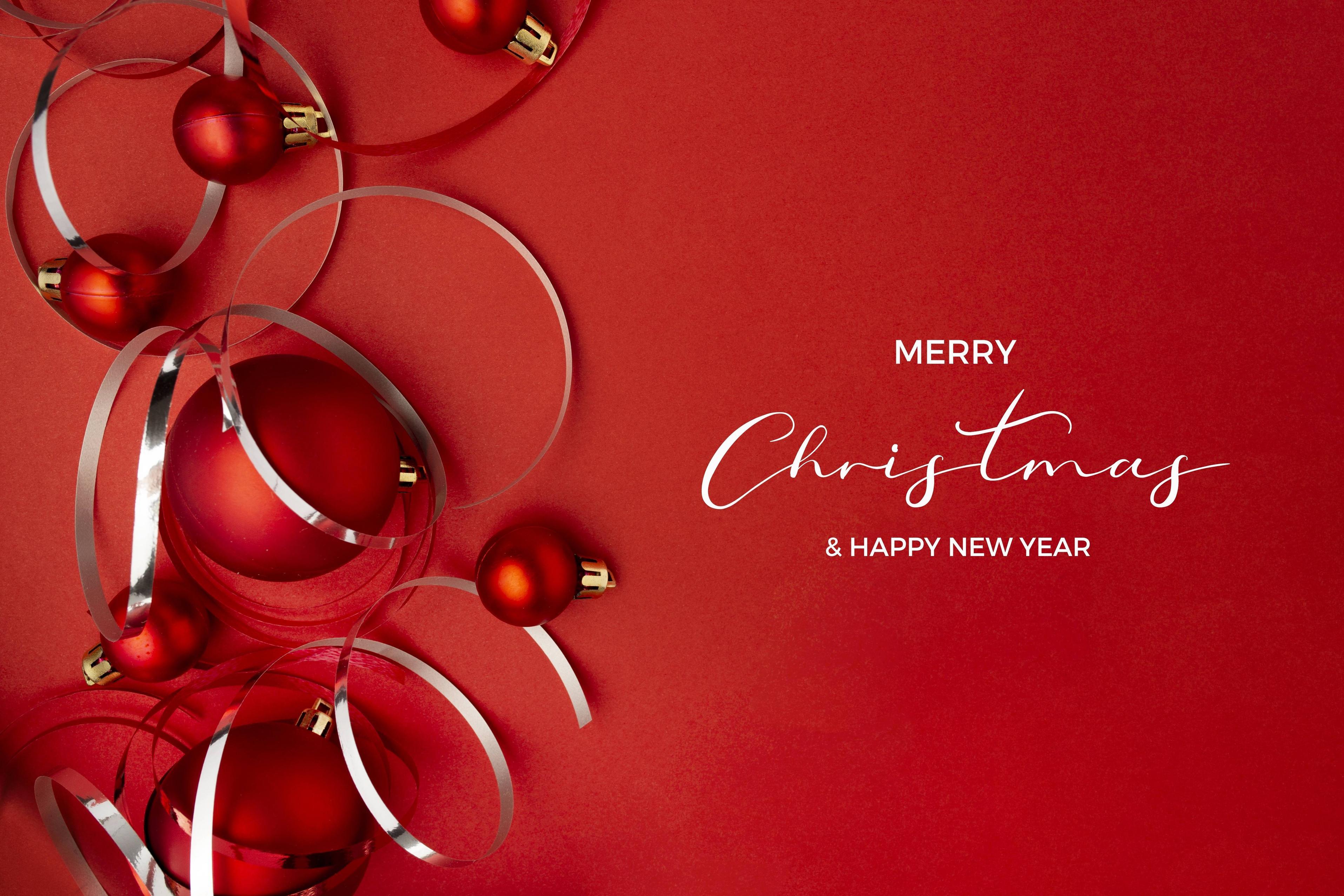 3830x2554 Merry Christmas 2023 New Year 5K