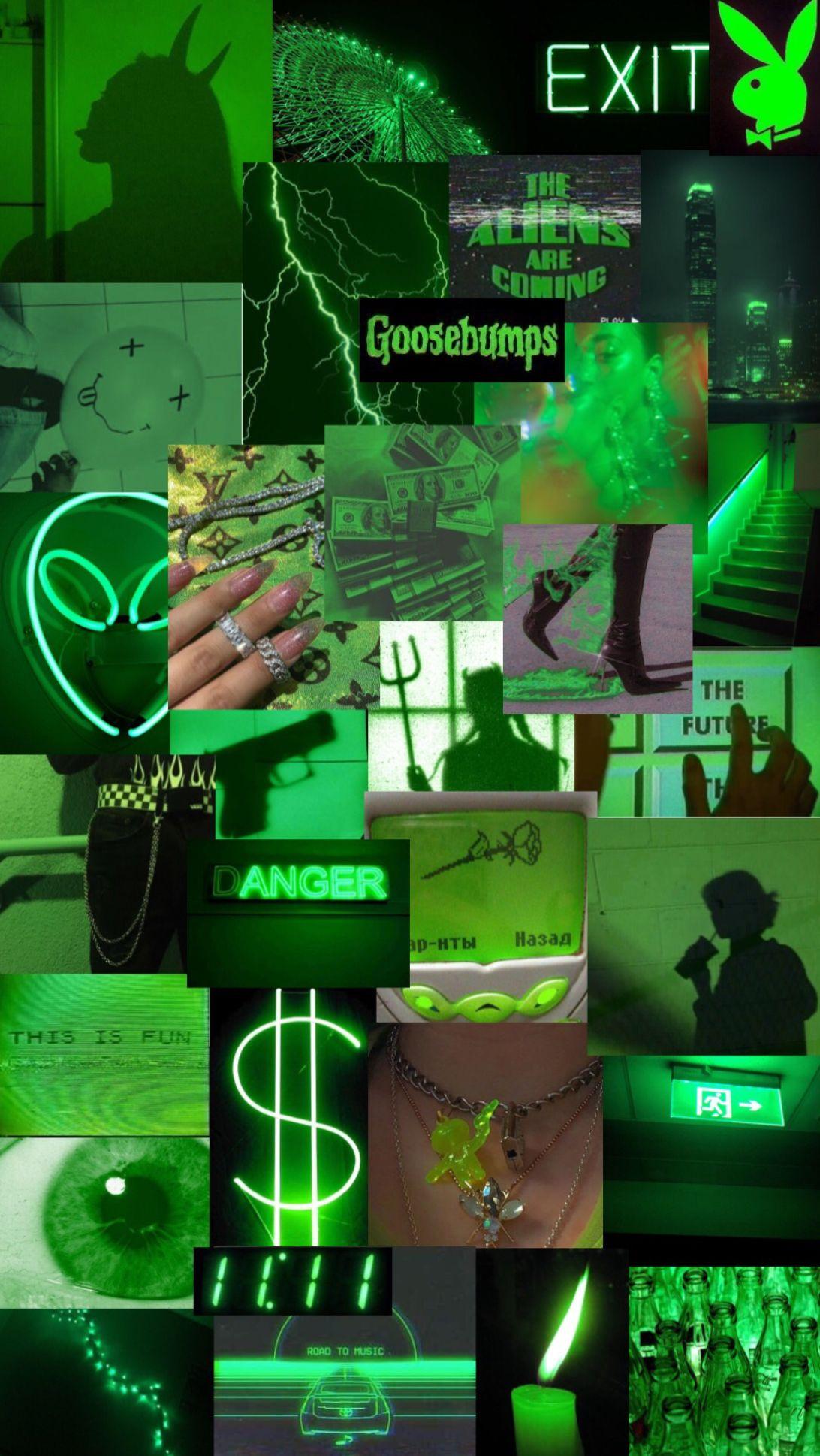 1092x1938 Green aesthetic collage. Wallpaper iphone neon, Dark wallpaper iphone, iPhone wallpaper tumblr aesthetic