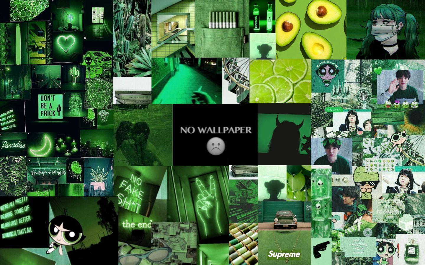 1440x900 Green baddie aesthetic