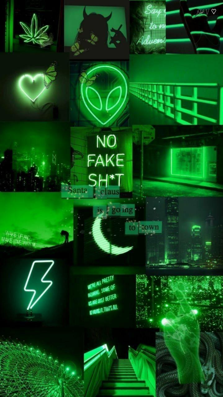 719x1280 Aesthetics Green Neon Wallpaper