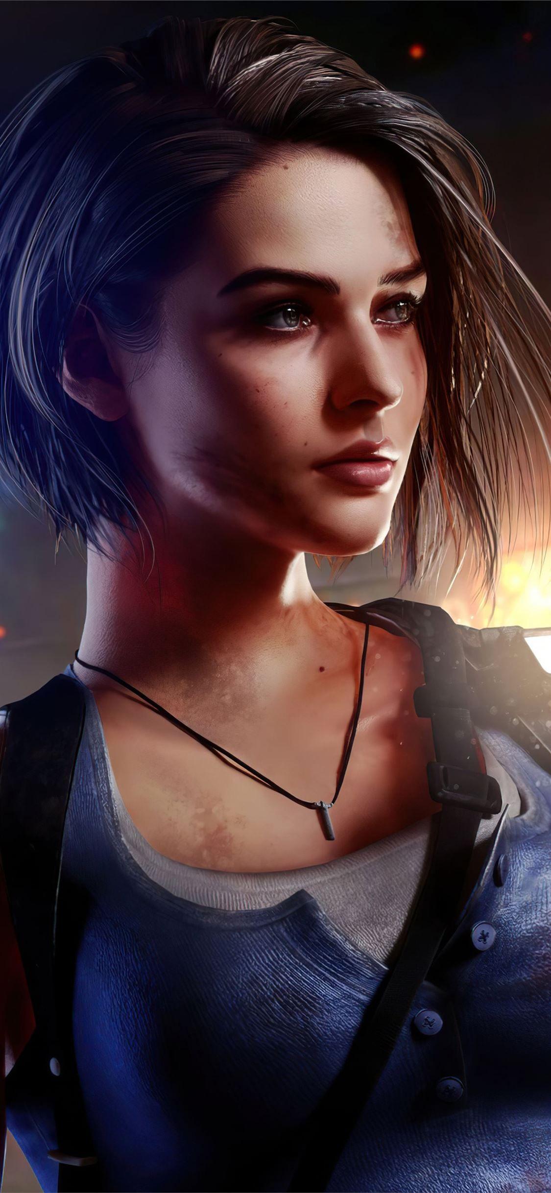 1125x2436 jill valentine resident evil 3 closeup 4k #ResidentEvil3 #ResidentEvil Games #games k #Devianta. Resident evil girl, Valentine resident evil, Resident evil