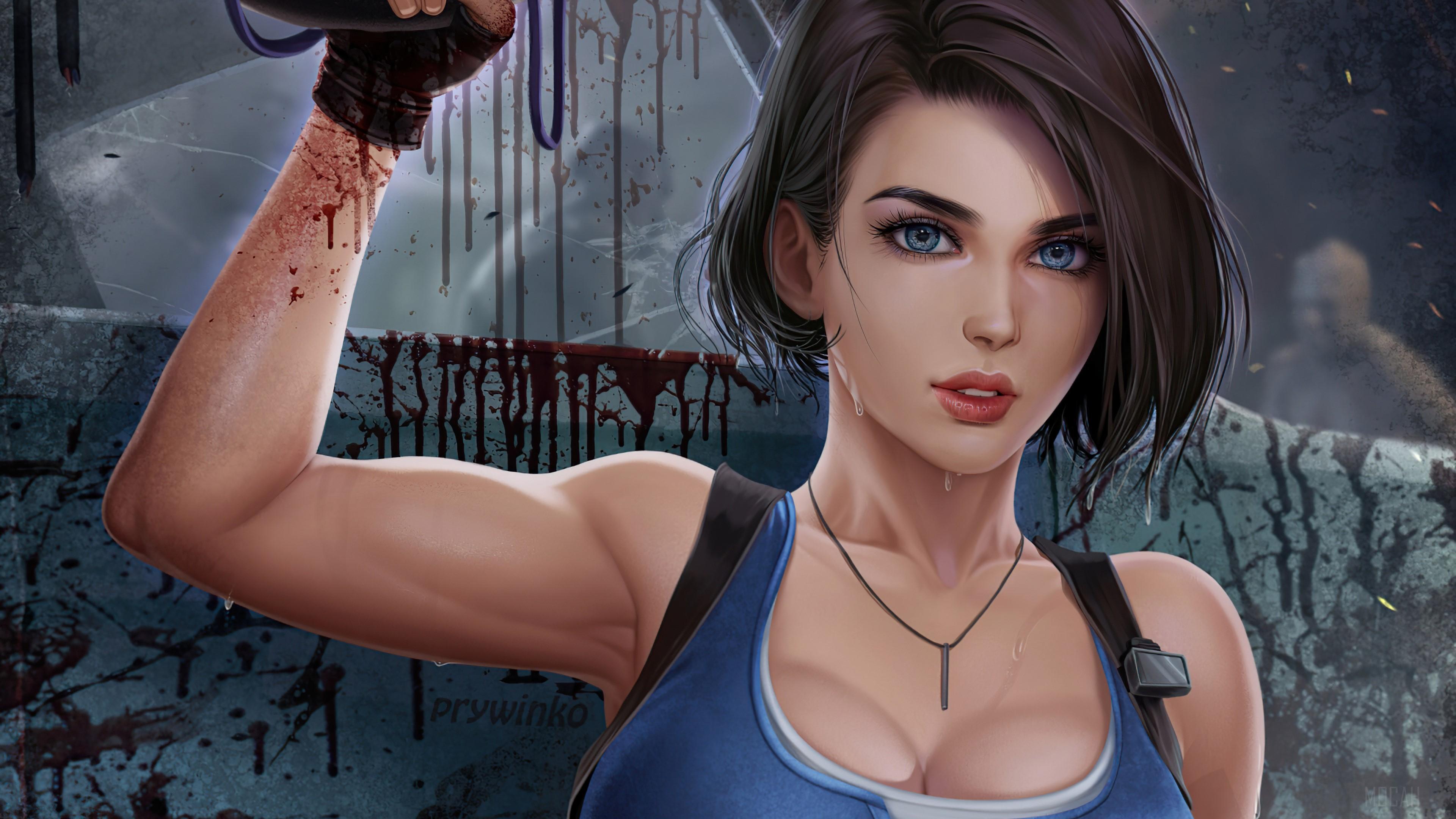 3840x2160 Jill Valentine, Remake Evil Remake, RE Video Game, Art 4k Gallery HD Wallpaper