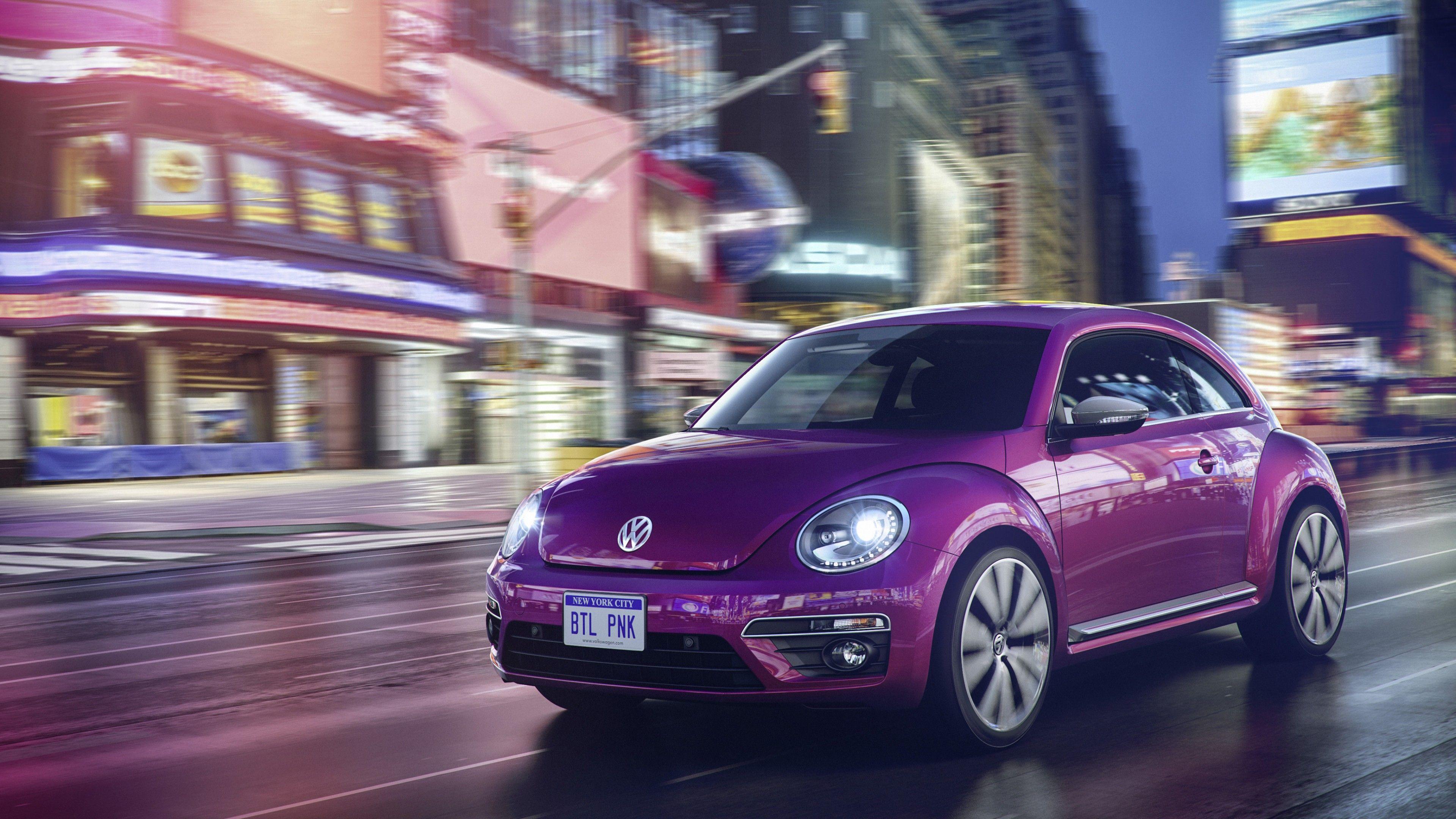 3840x2160 Wallpaper Volkswagen Beetle, Pink Edition, pink, Concept, cars 2016