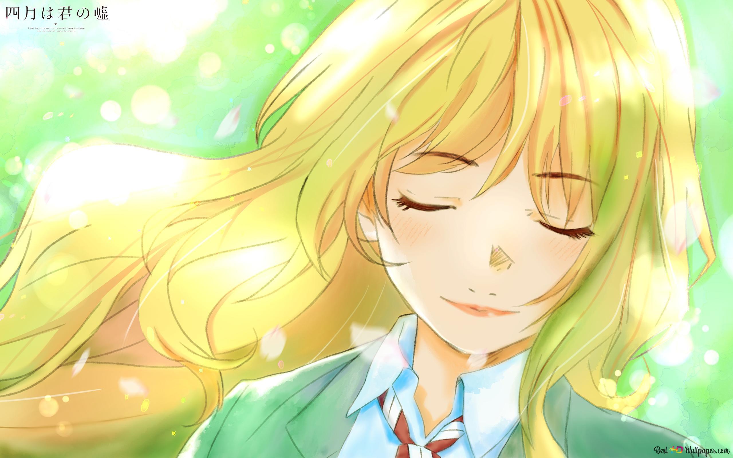 2560x1600 Kaori Miyazono lie In April 2K wallpaper download