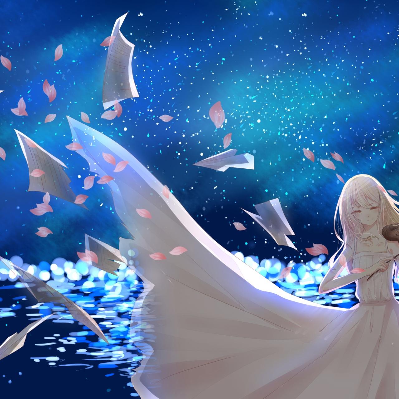 1280x1280 Wallpaper 4k Kaori Miyazono Your Lie In April 4k Wallpaper