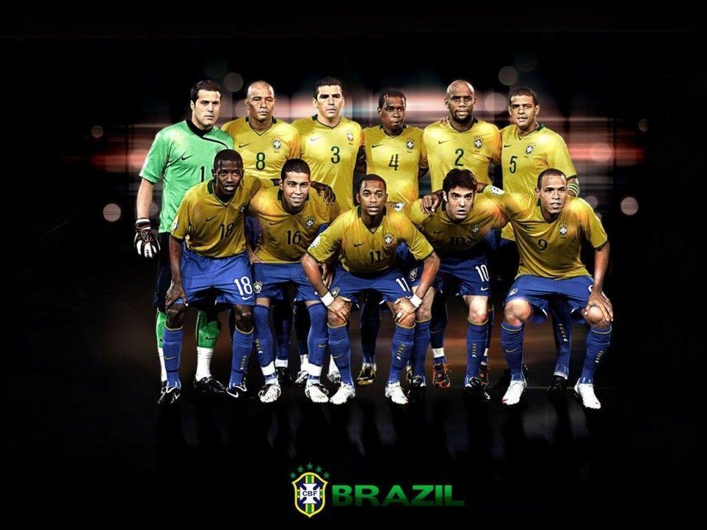 1024x768 Brazil Football Team Background