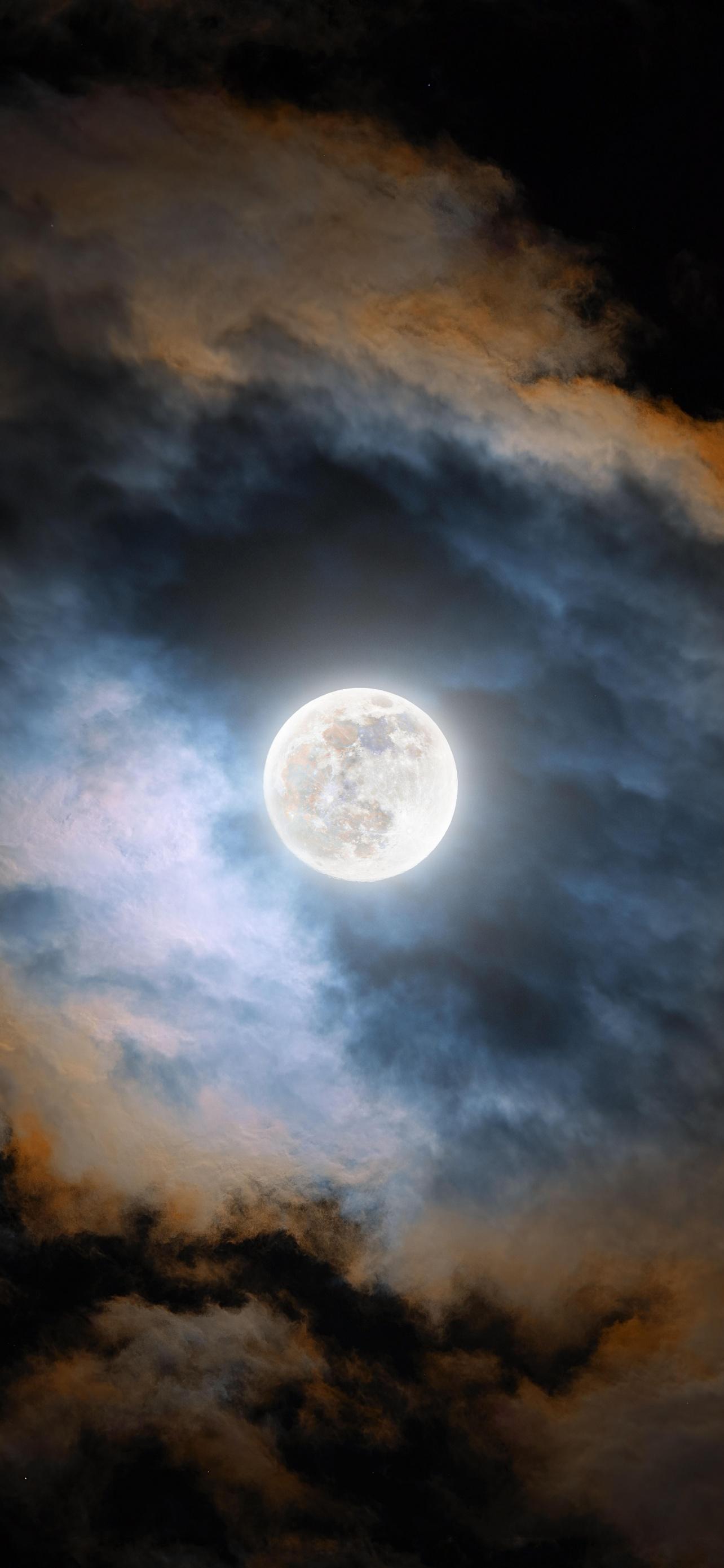 1284x2778 Moon Clouds Wallpaper