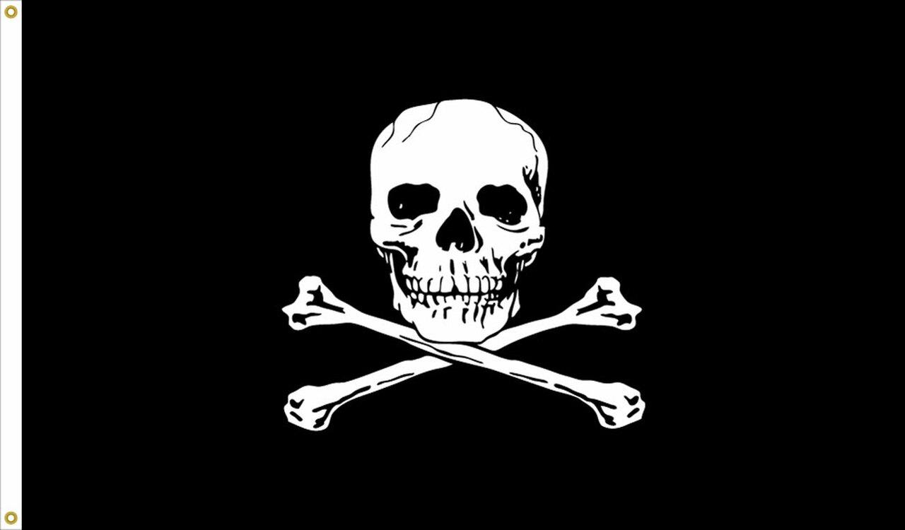 1280x750 Jolly Roger Flag. Pirate Flag. Skull and Cross Bones Flag