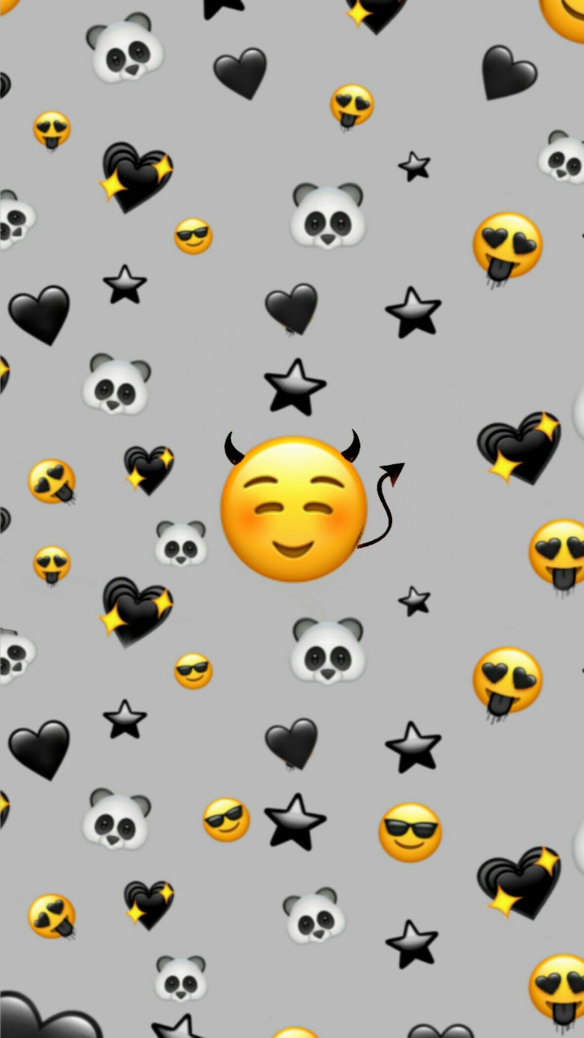 1182x2101 Dark Emoji Wallpaper