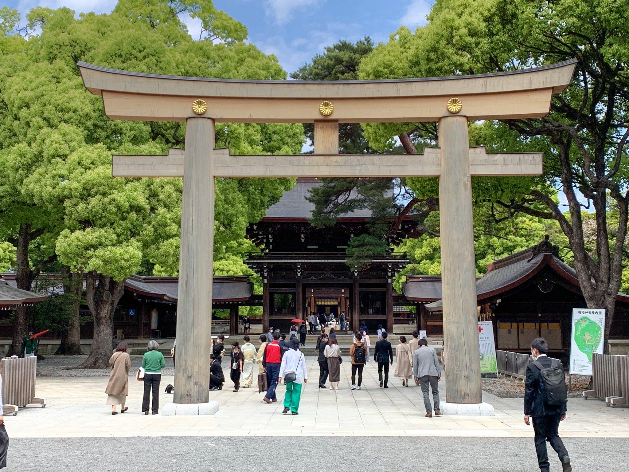 2048x1536 Steve Shrine, a #Shinto shrine in #Shibuya #Tokyo, is dedicated to the deified spirits of Emperor #Meiji and his wife, Empress #Shōken. The shrine does not contain the emperor's