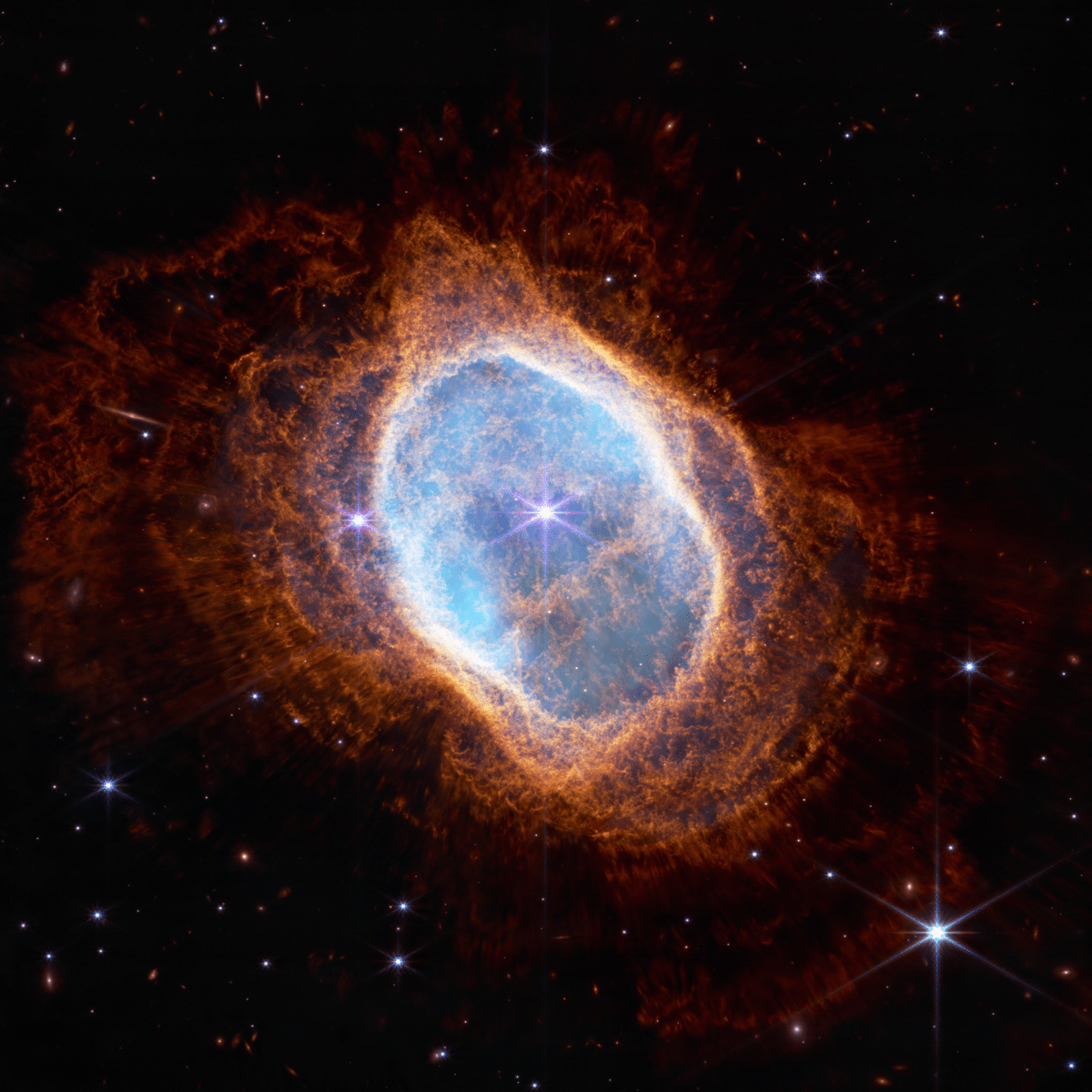 1200x1200 Spectacular Webb telescope image shows a stellar death like never before