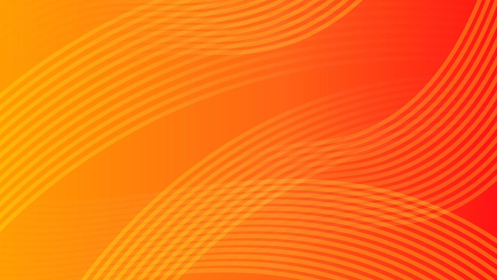 1742x980 Modern wave curve abstract presentation background. Abstract bright orange color stripe pattern with geometric elements. Orange background. Vector illustration design