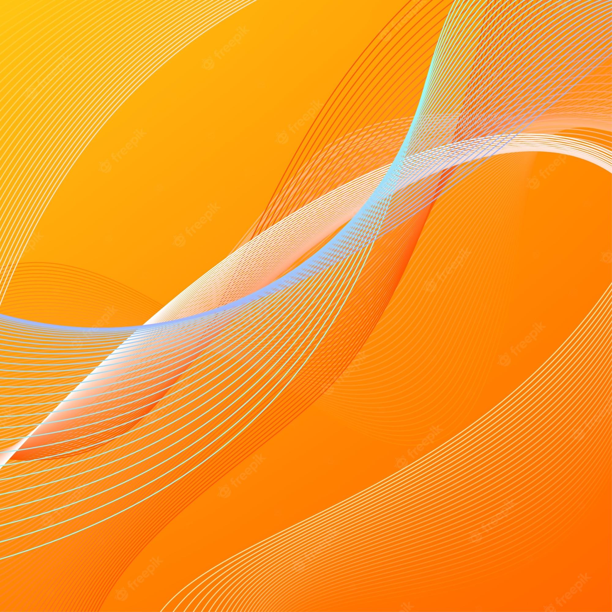 2000x2000 Premium Vector. Abstract background with orange and blue lines