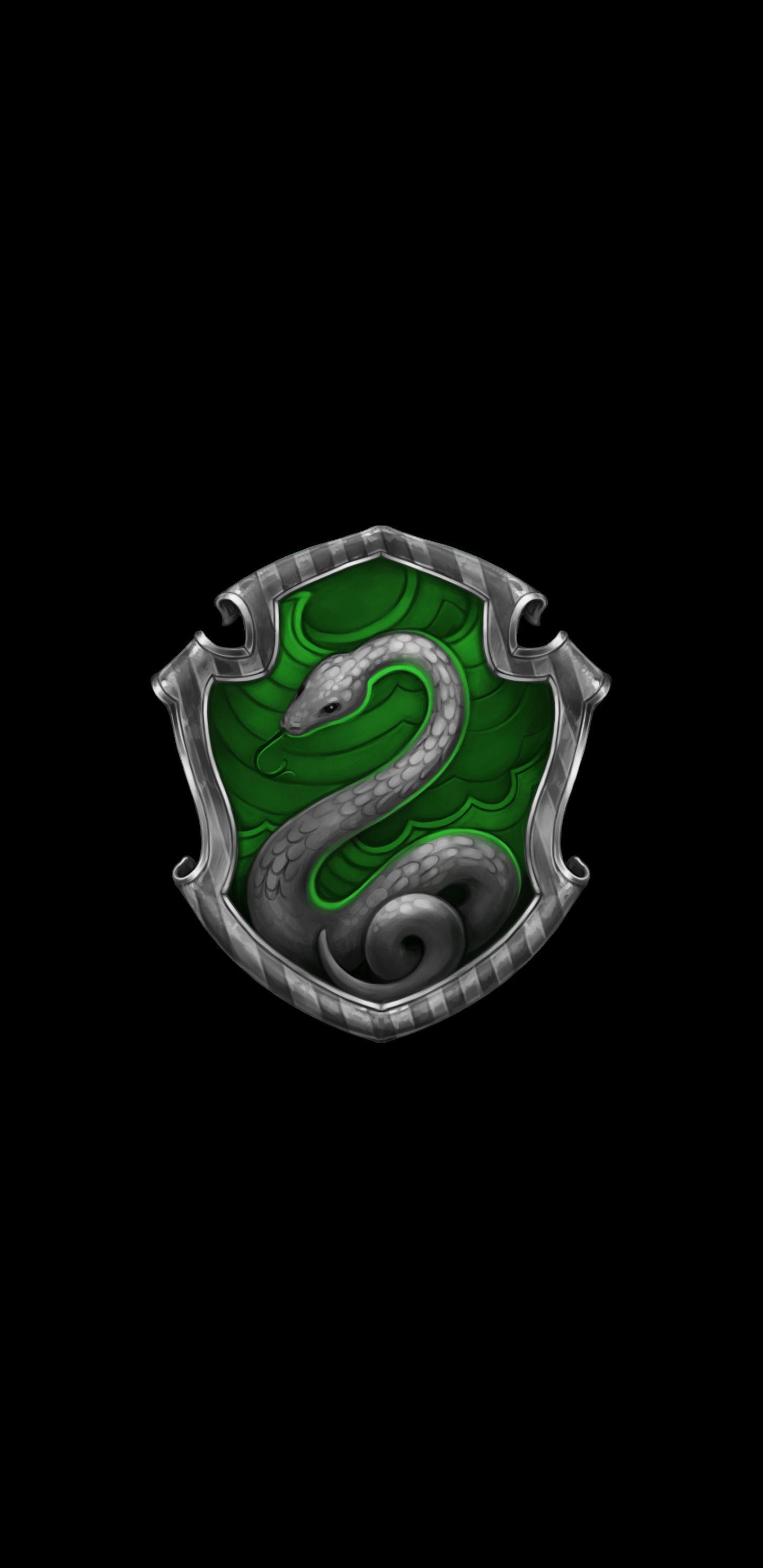 1440x2960 Slytherin Crest Wallpaper and Background 4K, HD, Dual Screen