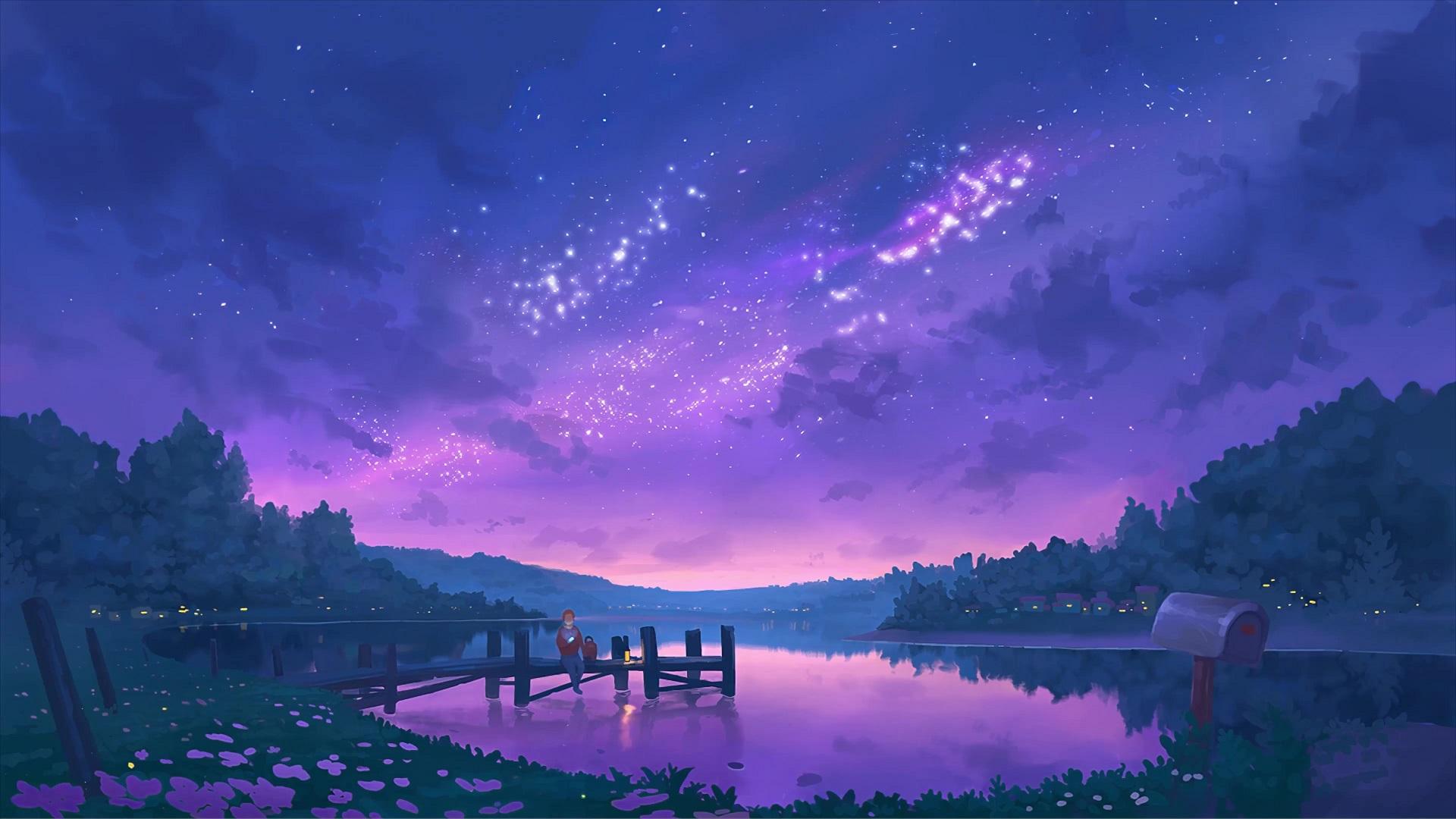 1920x1080 Purple Sky Live Wallpaper