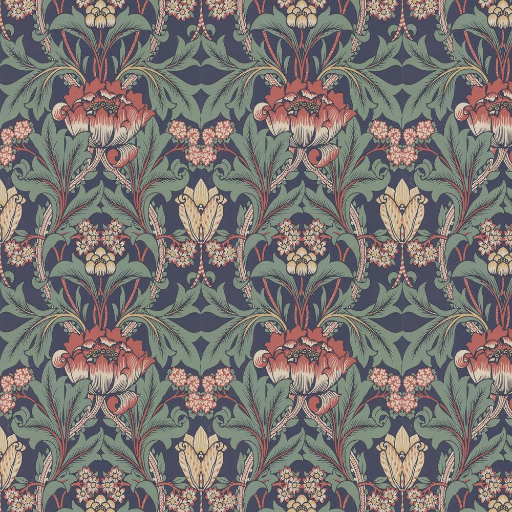 1000x1000 Primrose Floral by NextWall Blue : Wallpaper Direct