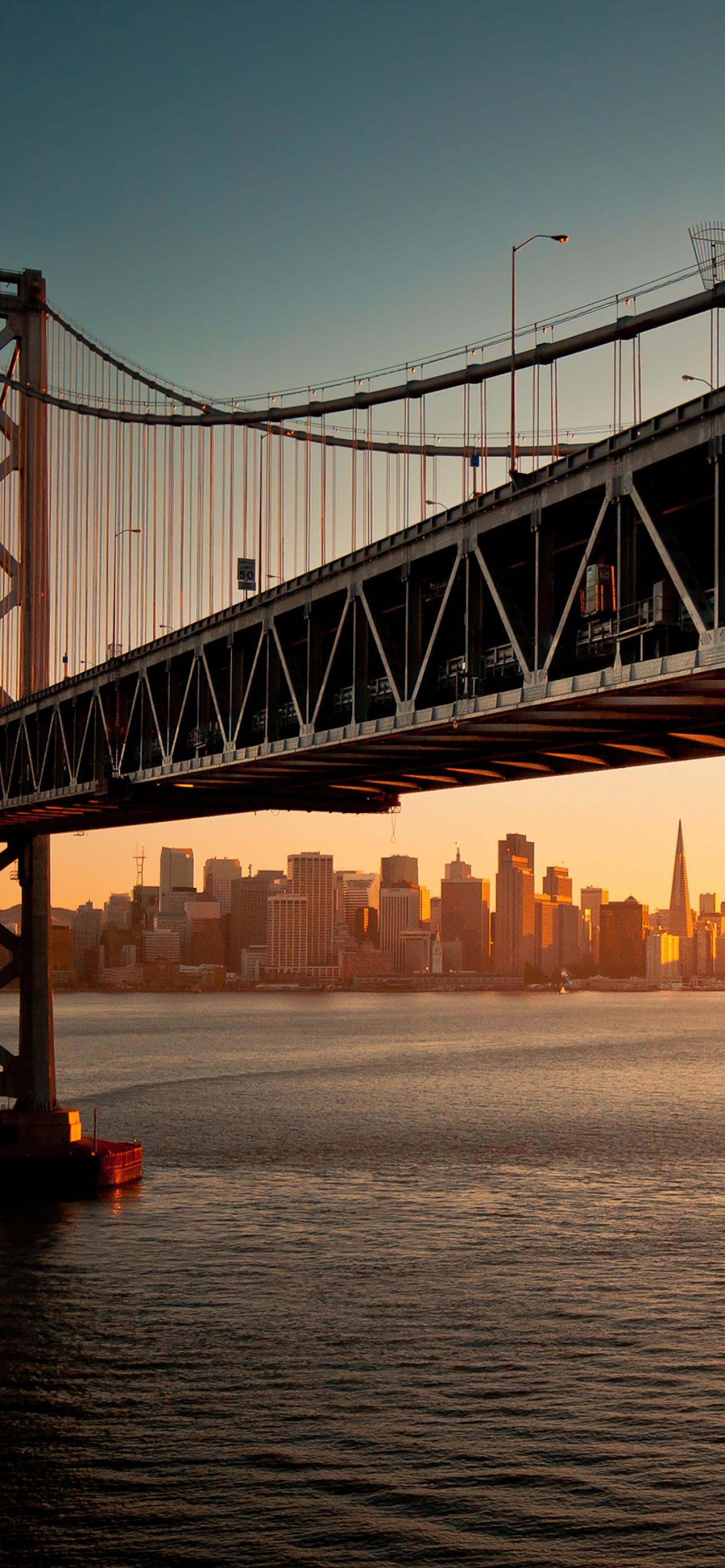 1284x2778 San Francisco Oakland Bay Bridge Wallpaper 4K, Downtown, San Francisco, World