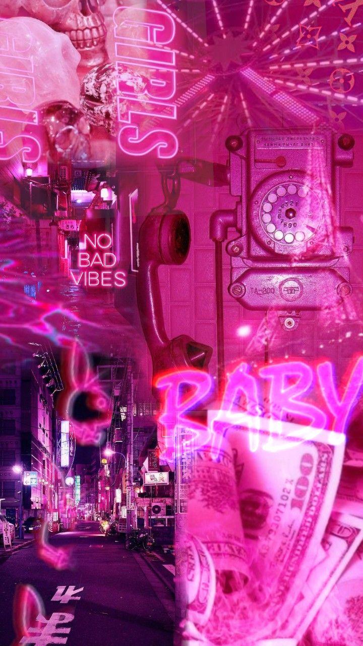 720x1280 Pink aesthetic background