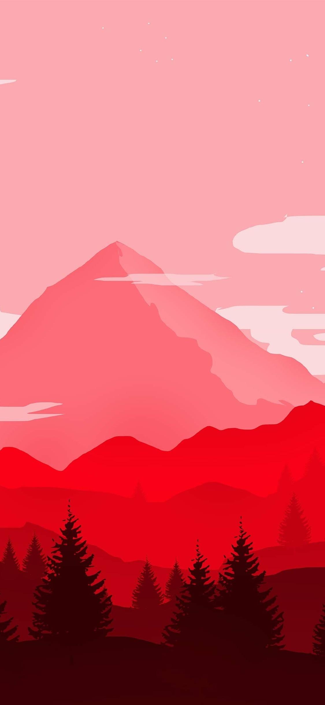 1125x2436 Red Mountains Minimalist 4k iPhone XS, iPhone iPhone X HD 4k Wallpaper, Image, Background, Photo and Picture