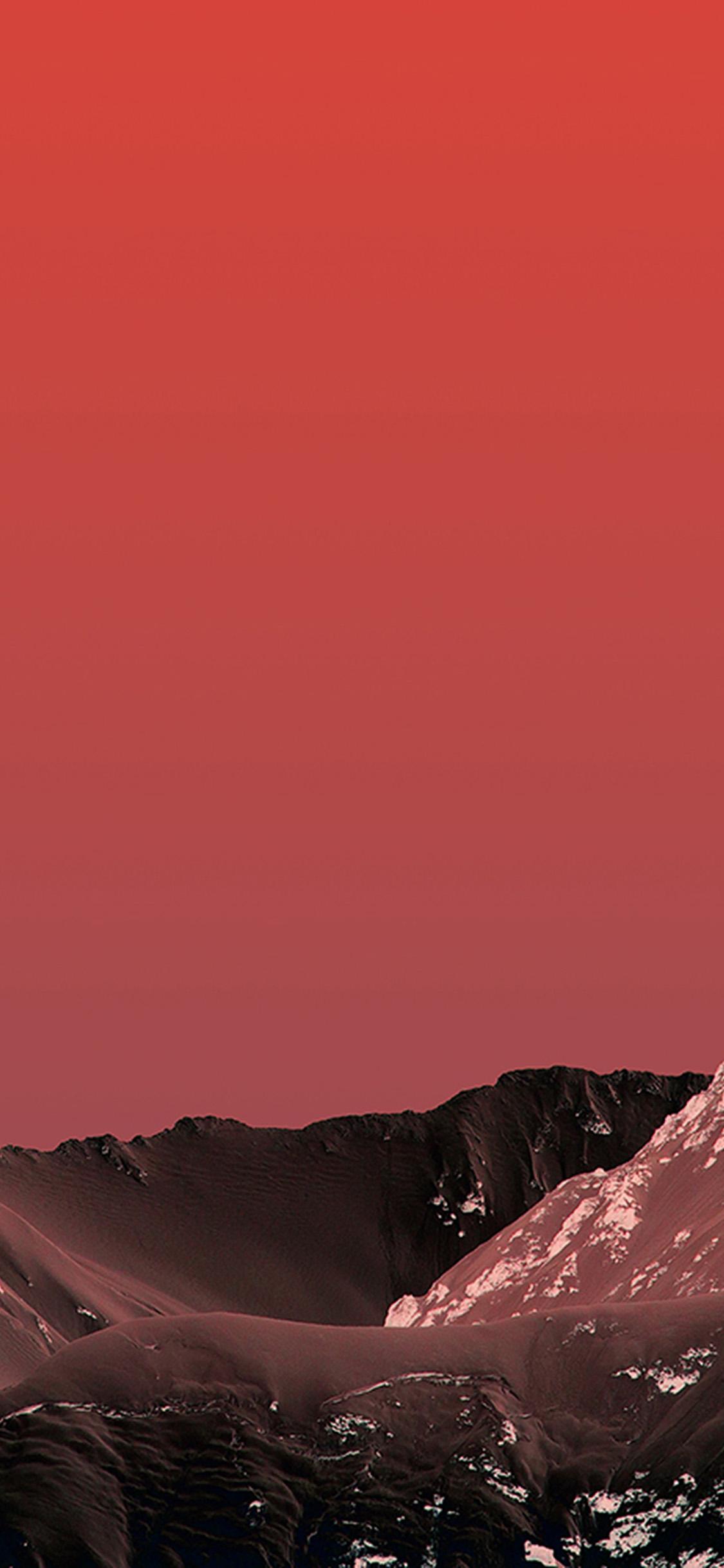 1125x2436 iPhone X wallpaper. simple moutain red pattern background
