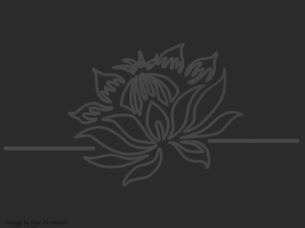 1024x768 Black Flower Wallpaper