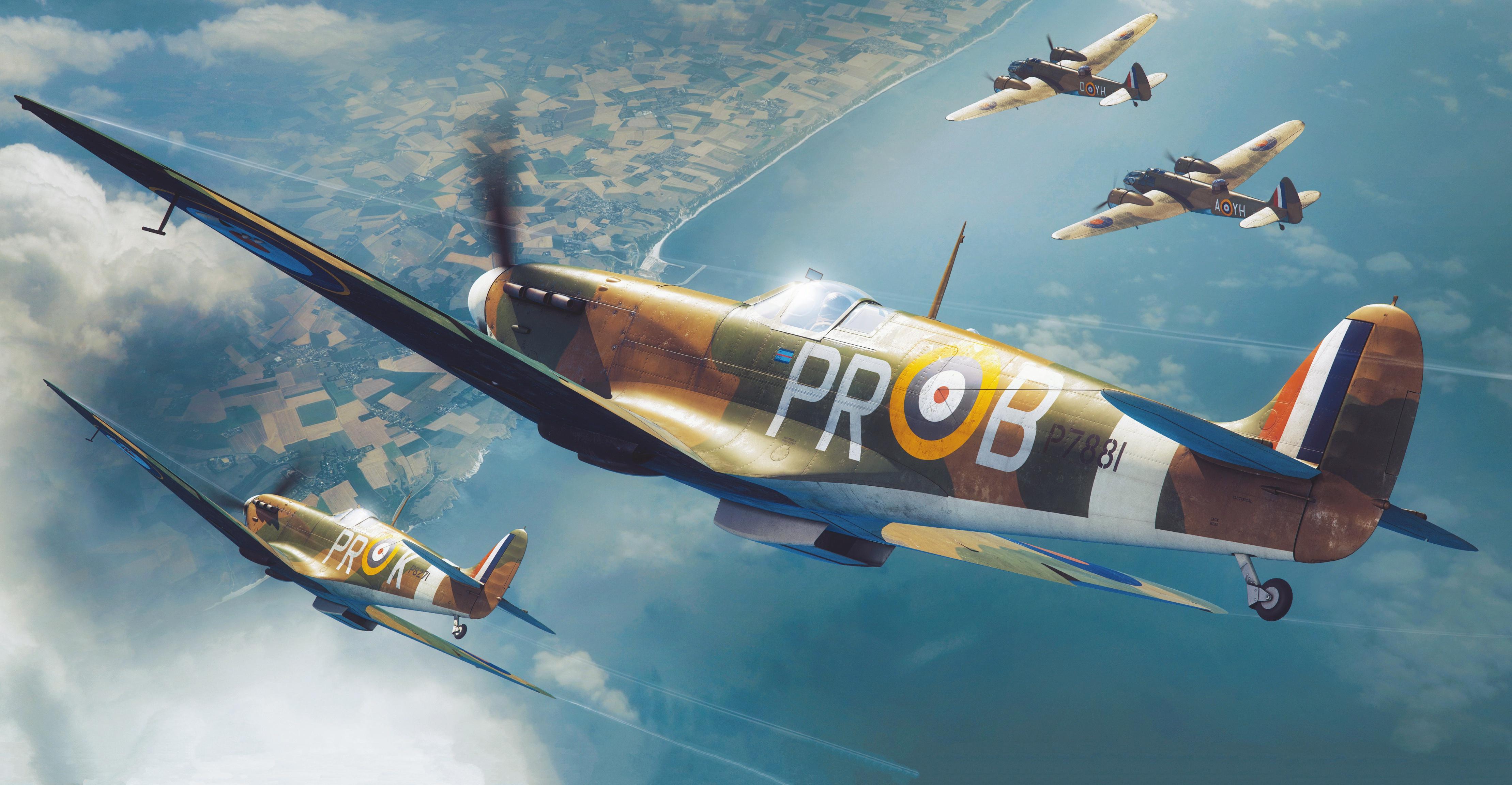 4437x2303 Supermarine Spitfire 4k Ultra HD Wallpaper