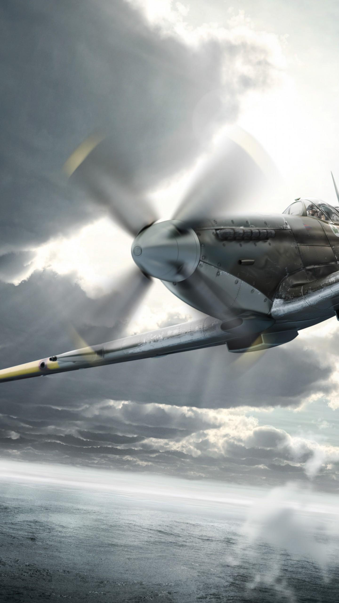 1440x2560 Supermarine Spitfire Smartphone Wallpaper