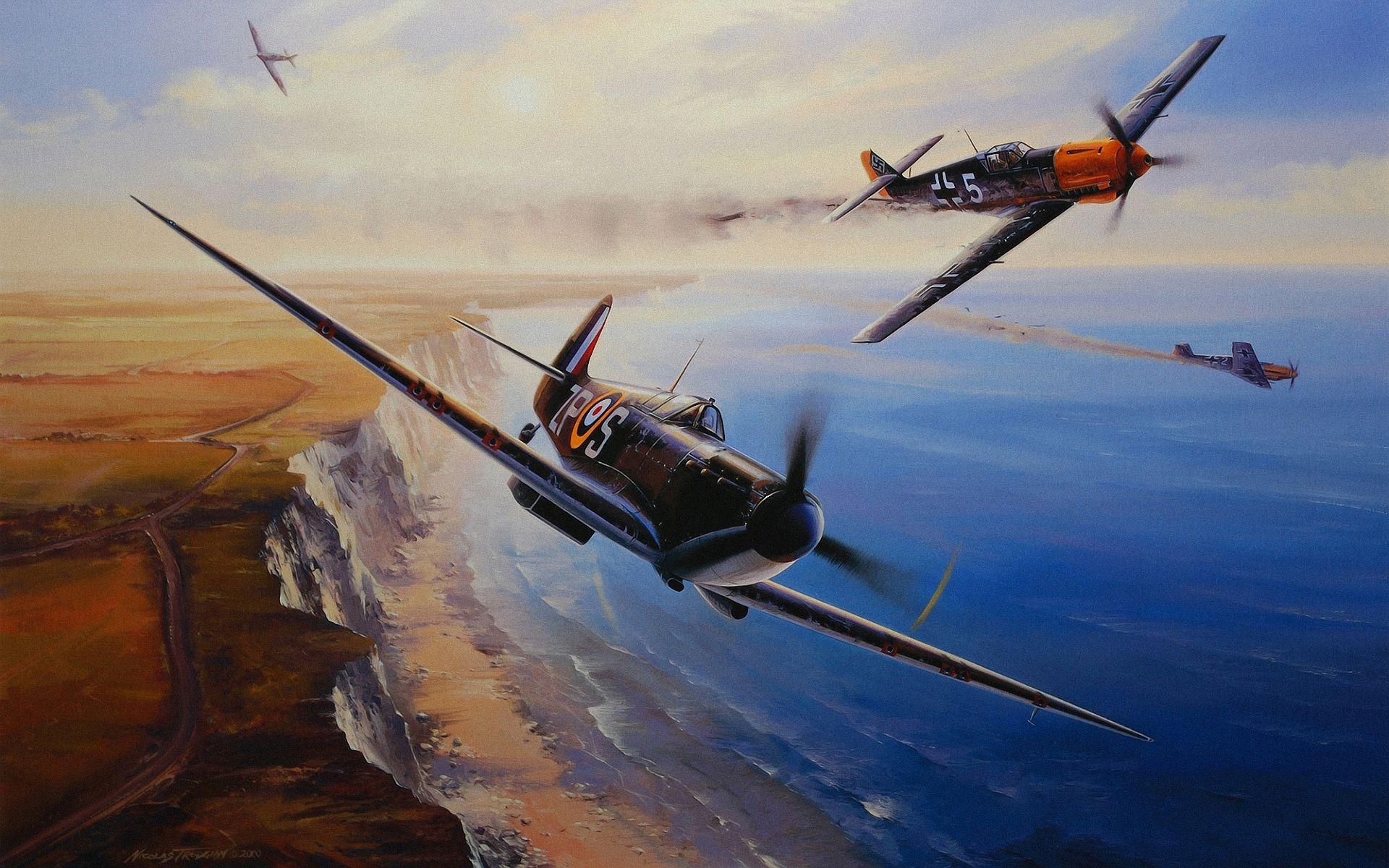 1920x1200 Asisbiz Spitfire MkIa RAF 74Sqn ZPS artwork 01