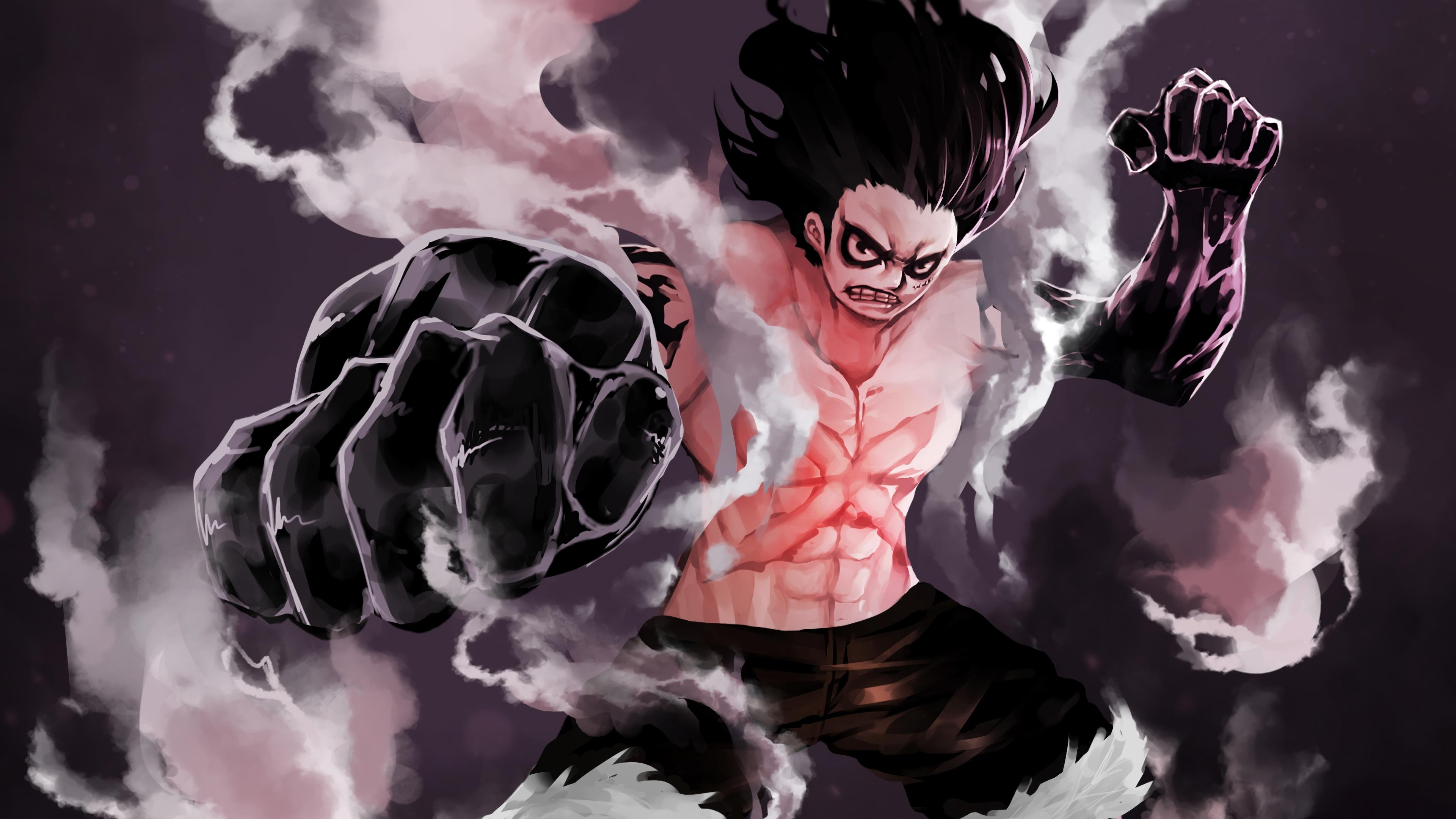 3840x2160 Luffy, Snakeman, Gear Fourth, Art, One Piece, 4K Gallery HD Wallpaper