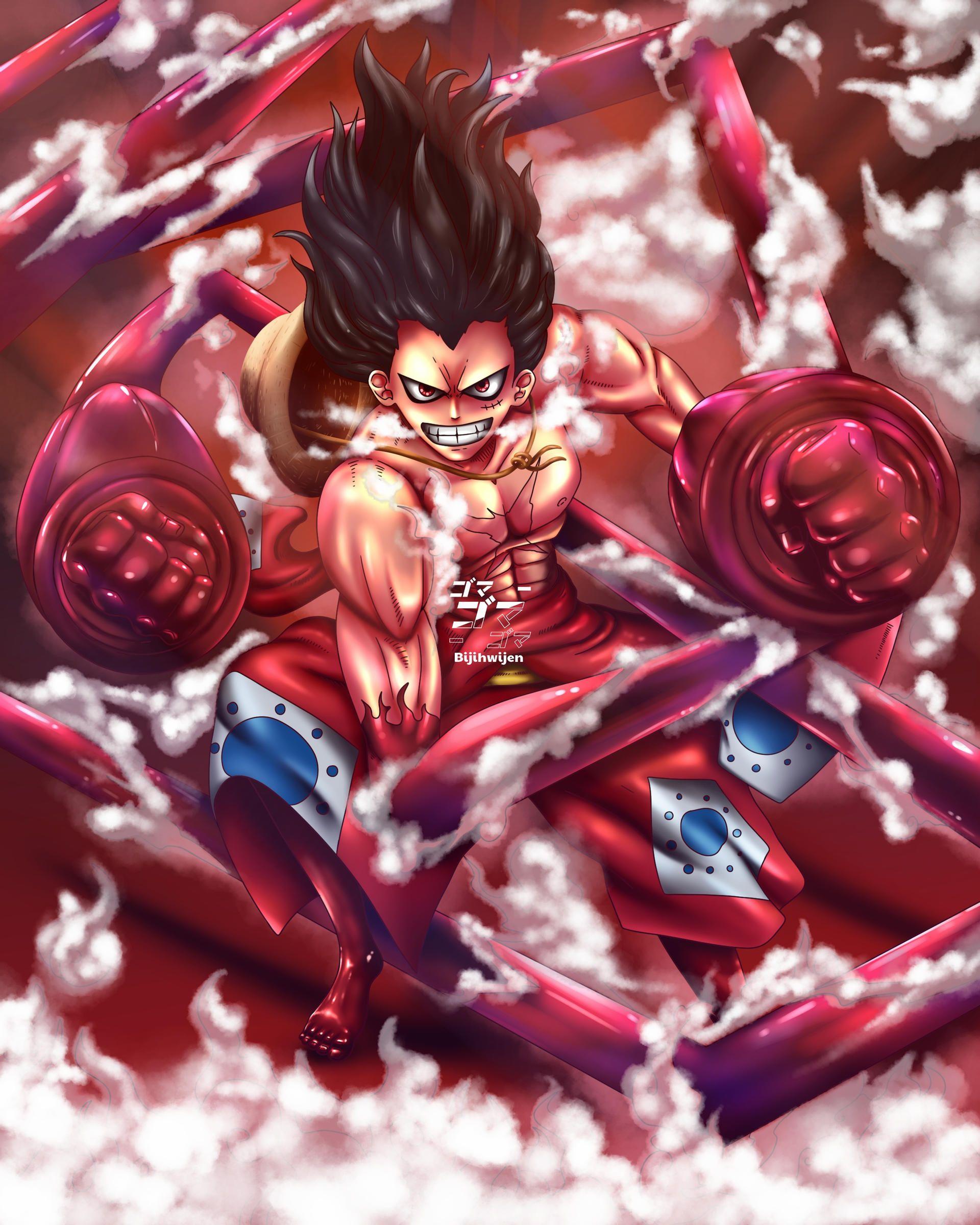 HD wallpaper One Piece Monkey D Luffy Gear Fourth Snakeman  Wallpaper  Flare