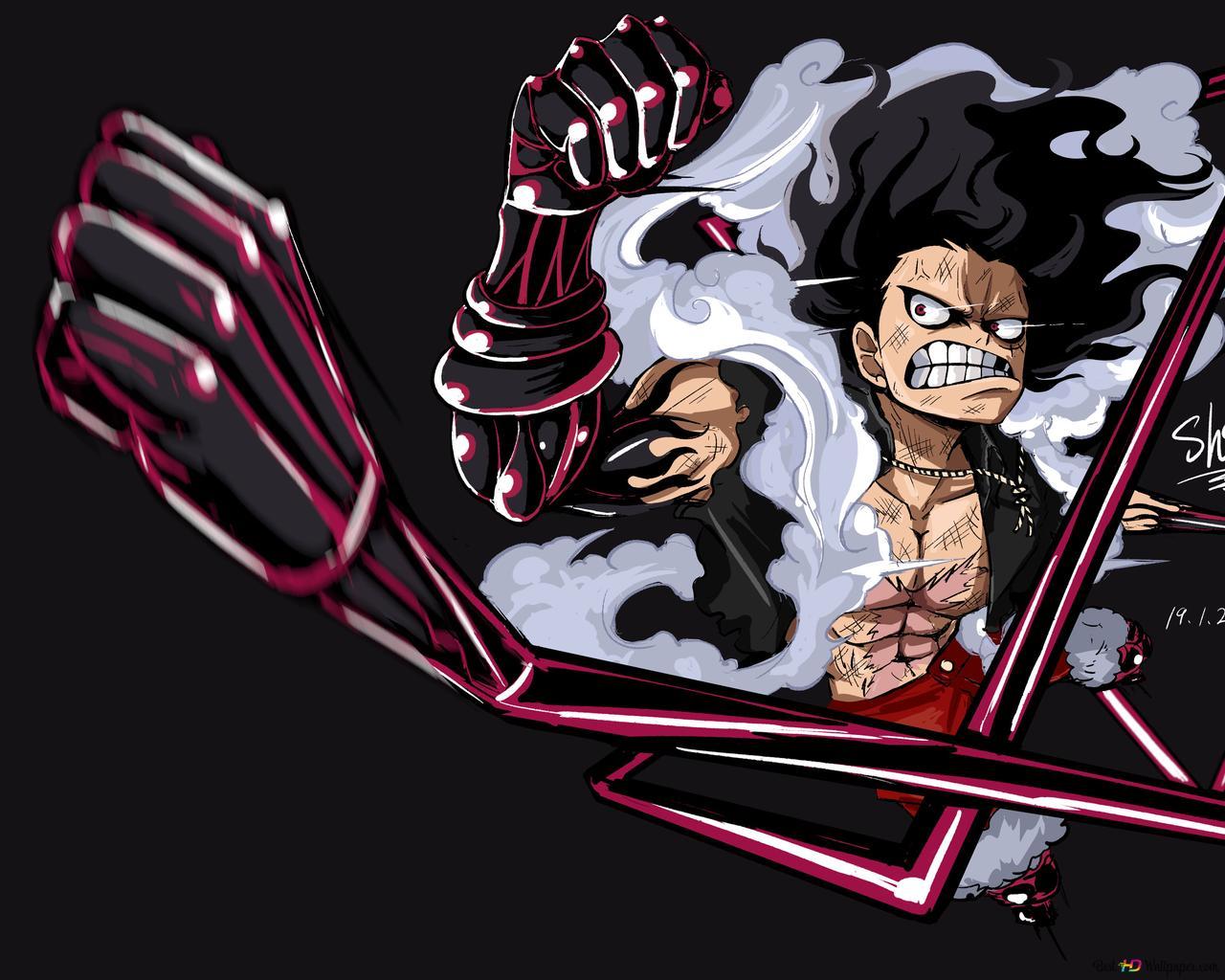1280x1024 One Piece D. Luffy Gear Four Snakeman 2K wallpaper download