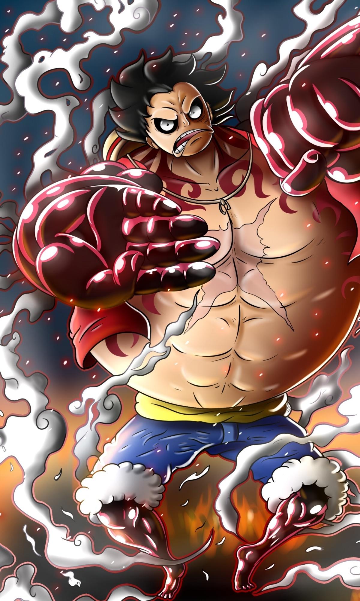 1200x2000 Wallpaper / Anime One Piece Phone Wallpaper, Monkey D. Luffy, Gear Fourth, Snake Man (Mega Man), 1200x2000 free download