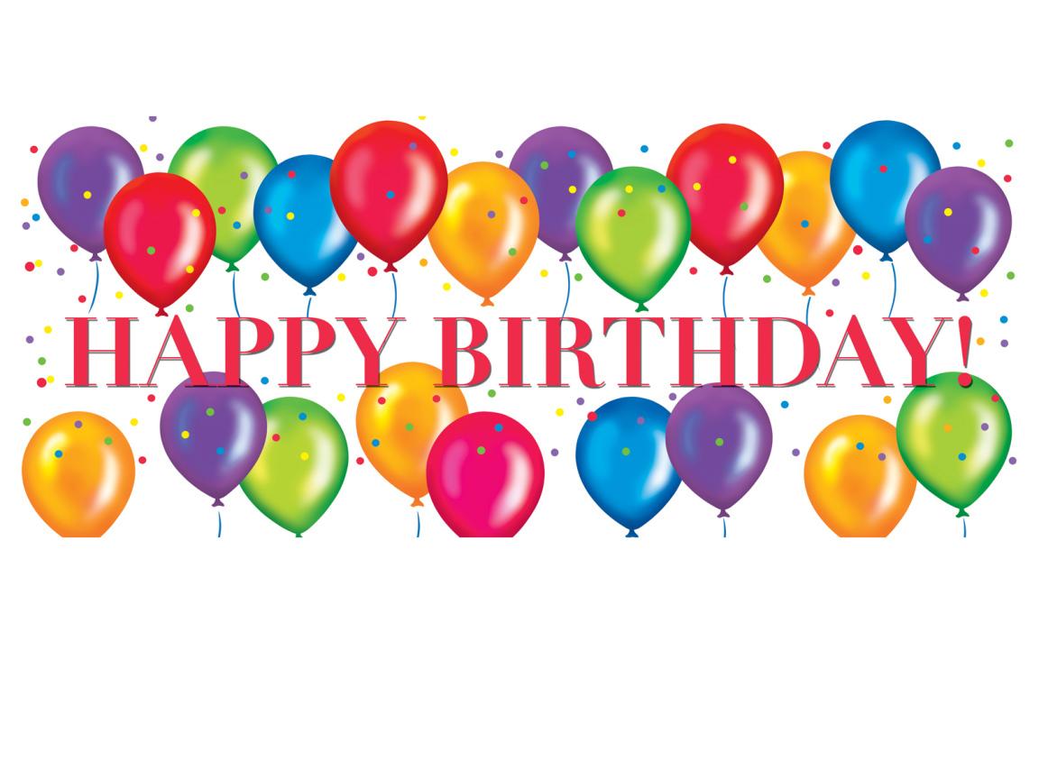 1152x864 Beautiful balloons on white background on birthday Desktop wallpaper 1152x864