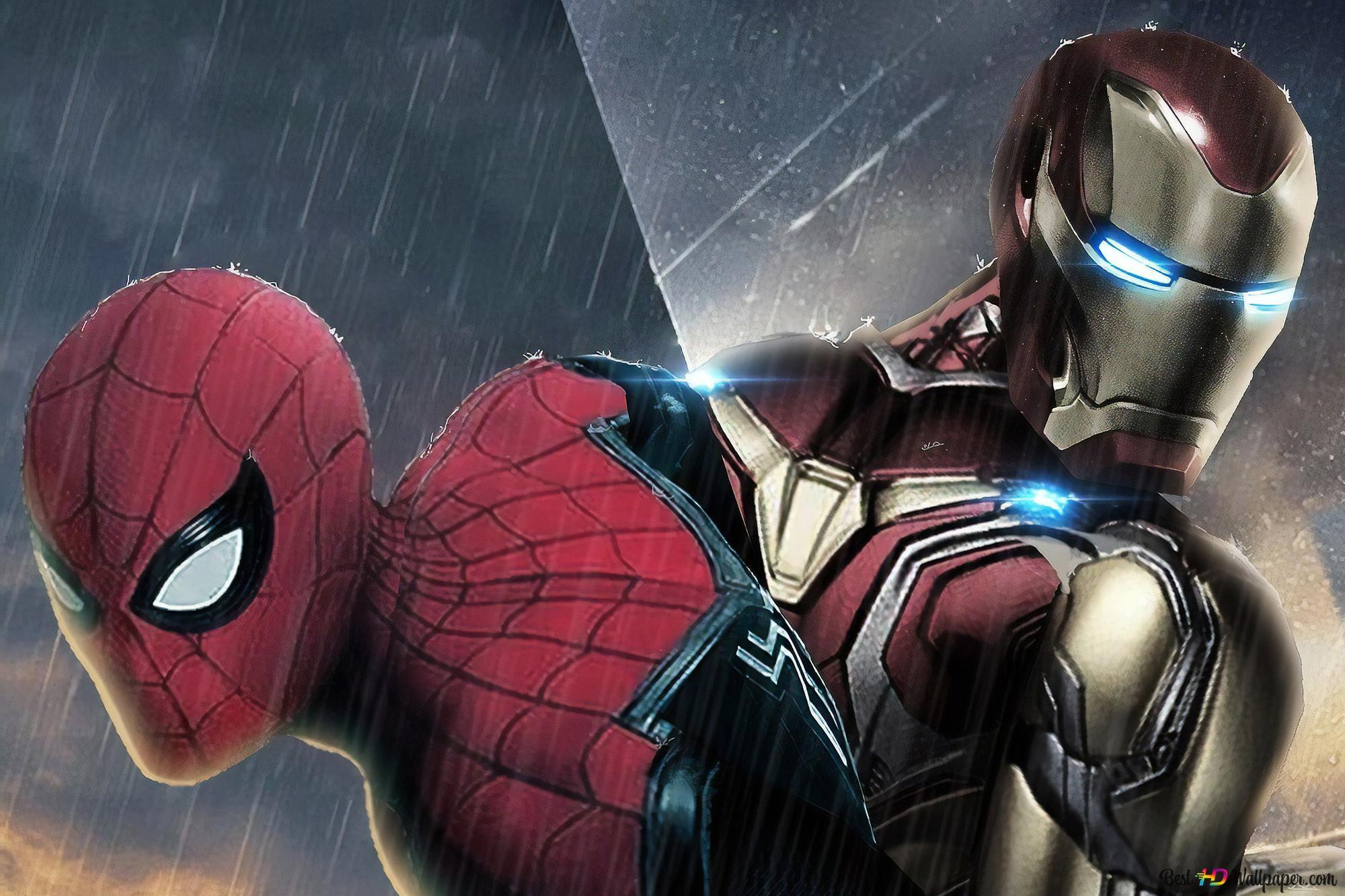 2000x1333 Spider Man And Iron Man 2K wallpaper download