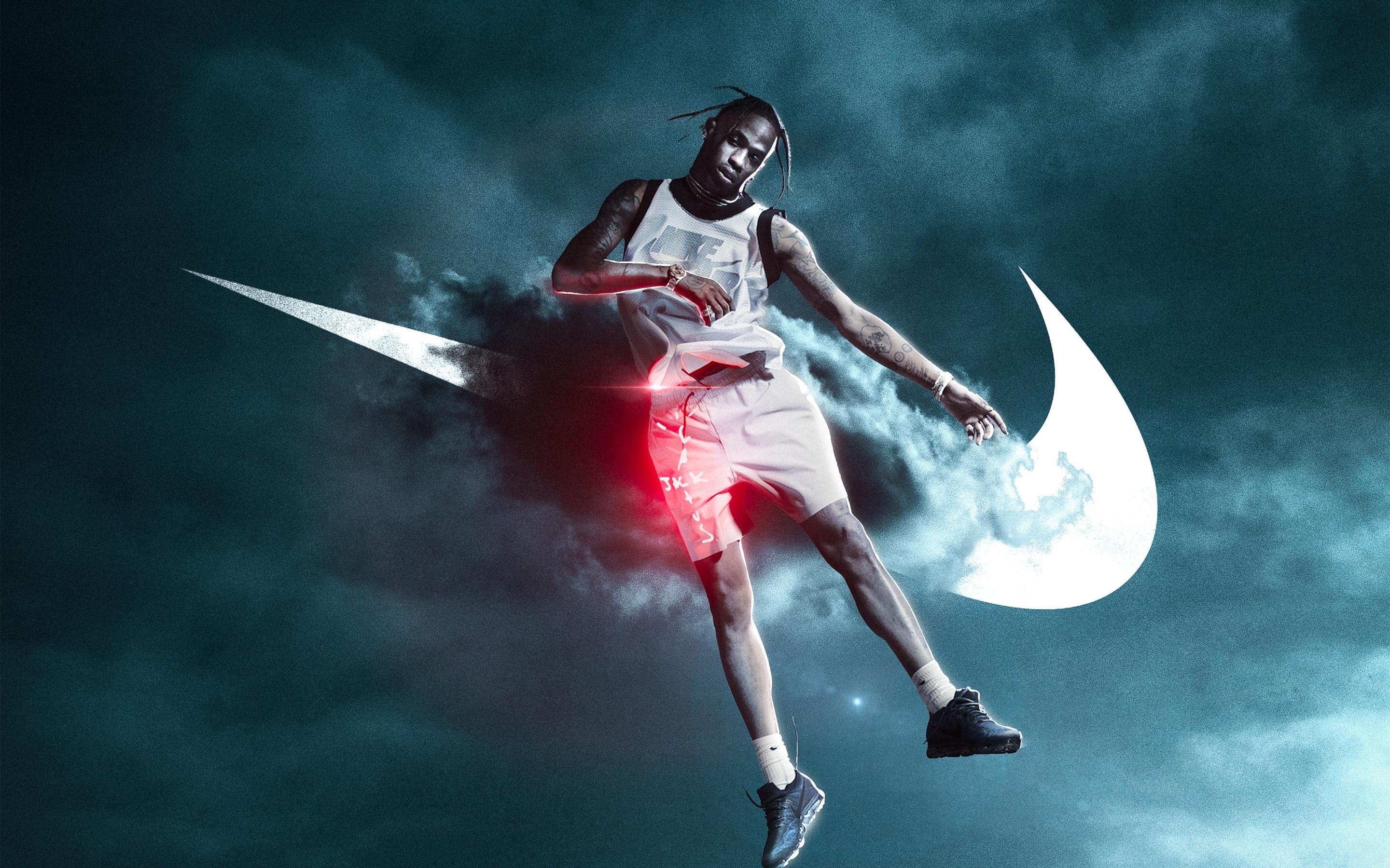 2880x1800 Travis Scott Wallpaper 4K, American rapper, Nike, Music
