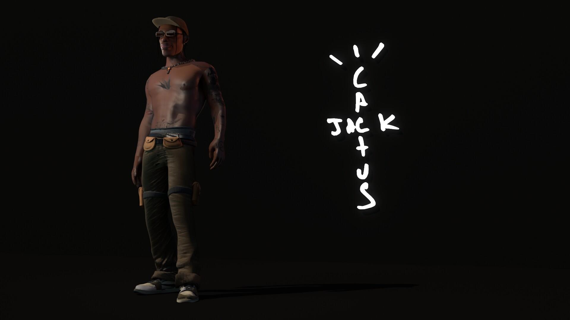 1920x1080 Travis Scott 3D Model