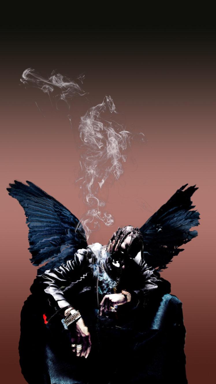 748x1330 Travis Scott, Portrait display, Hip hop, Simple background Wallpaper HD / Desktop and Mobile Background