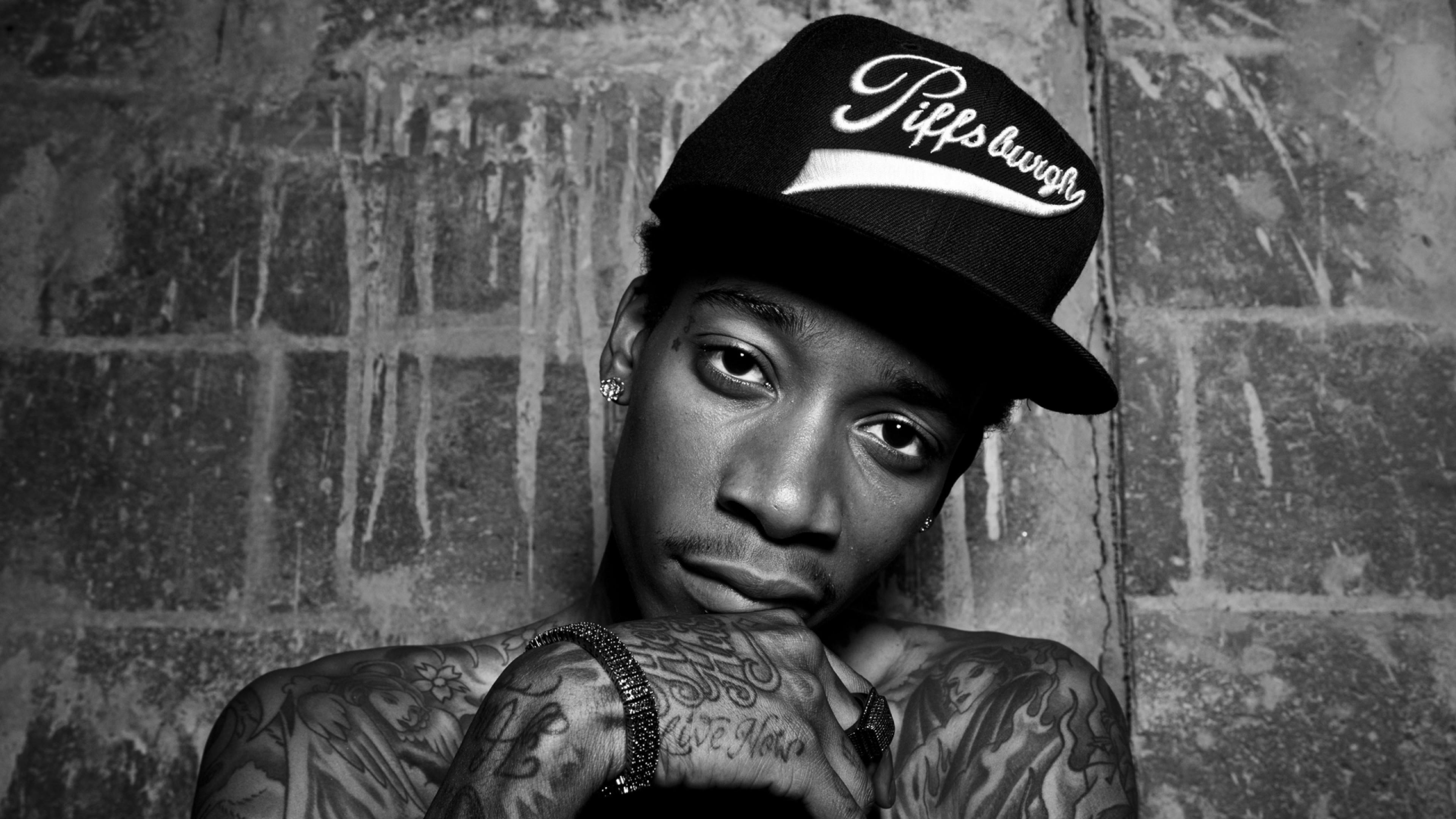 3840x2160 Download Wallpaper Wiz khalifa, Boy, Rapper, Tattoo, Cap
