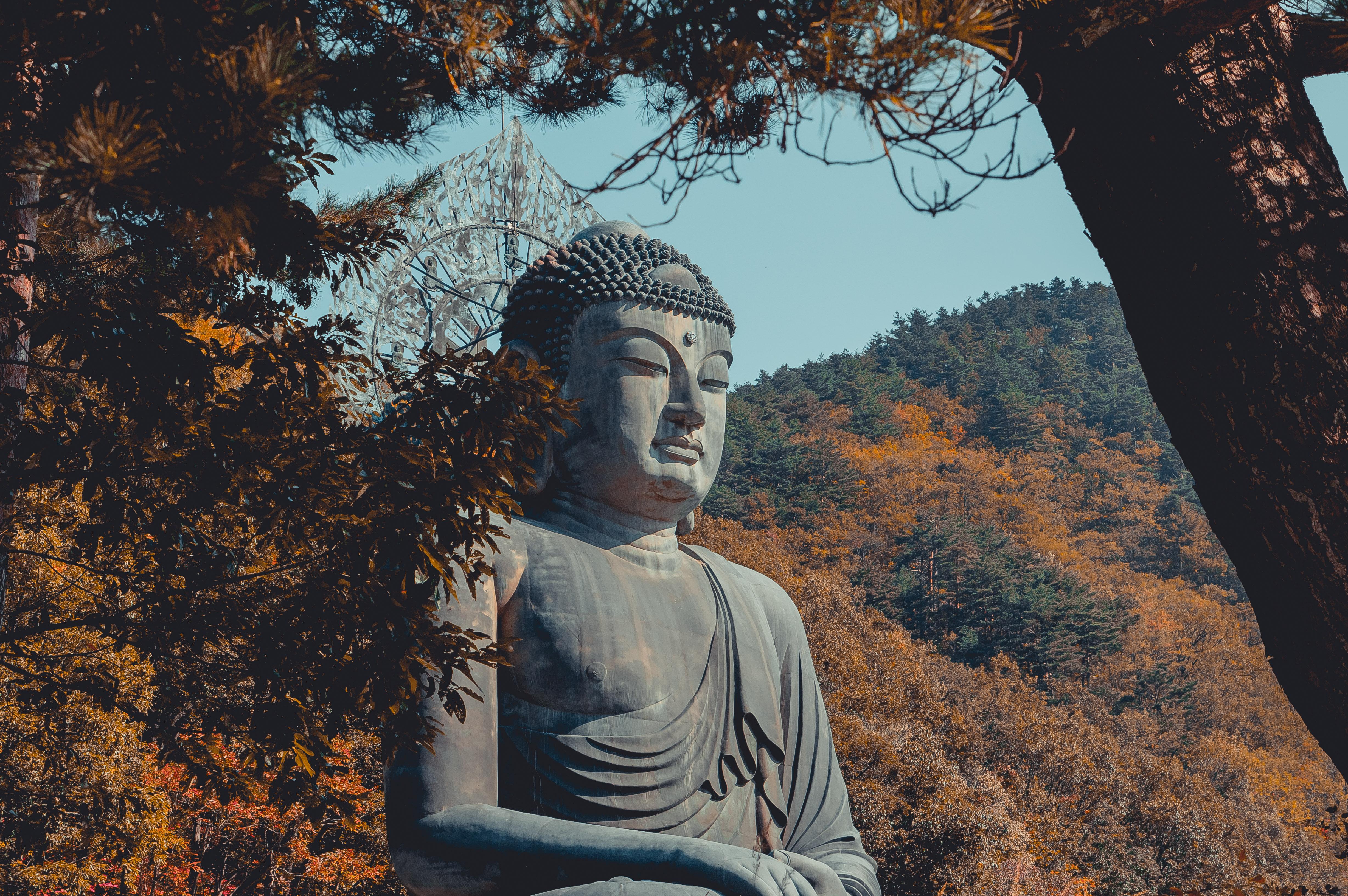 4912x3264 Mobile wallpaper: Buddha, Seoraksan, Soraksan, Bronze, Miscellaneous, Miscellanea, Sculpture, South Korea, Buddhism, 96091 download the picture for free