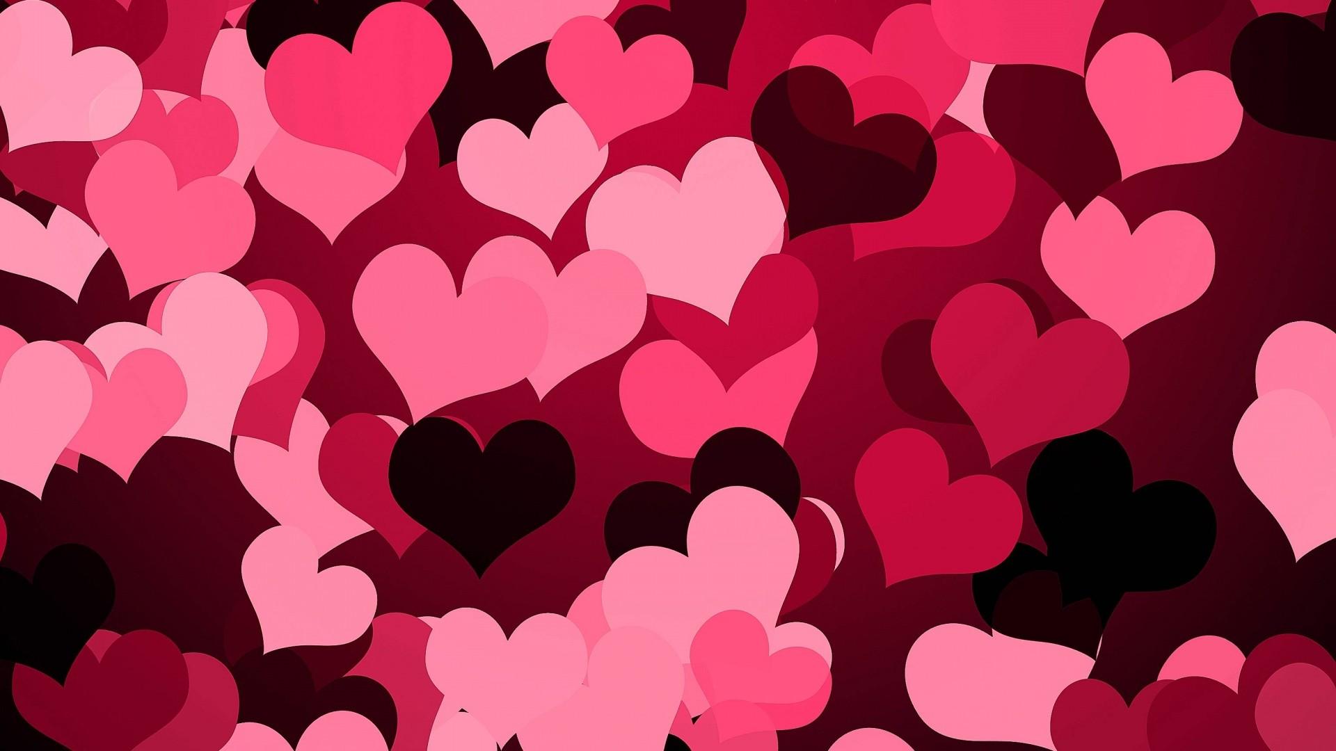 1920x1080 Pink Heart Wallpaper