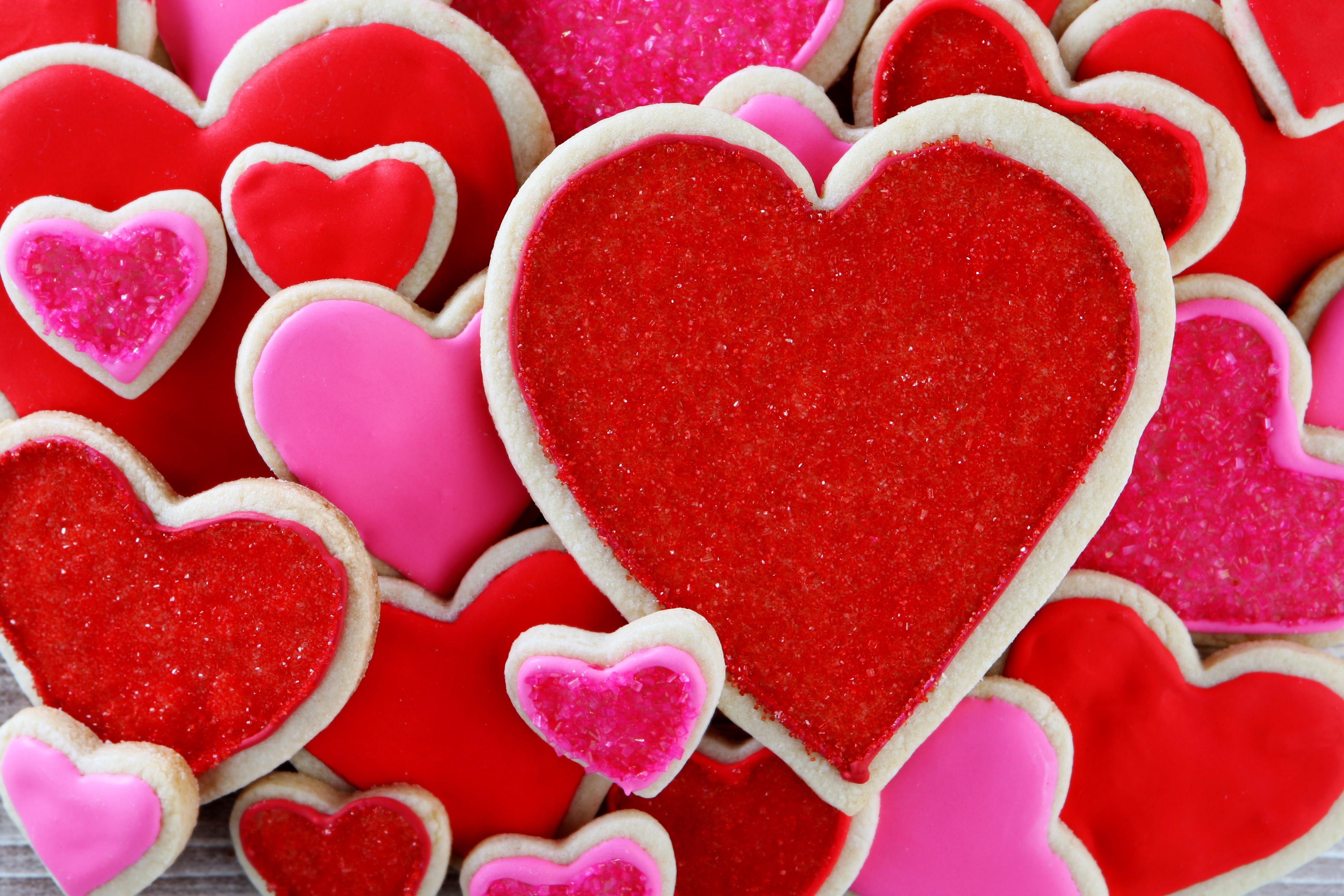 3888x2592 Love hearts, Pink, 4K, Cookies, Red Gallery HD Wallpaper