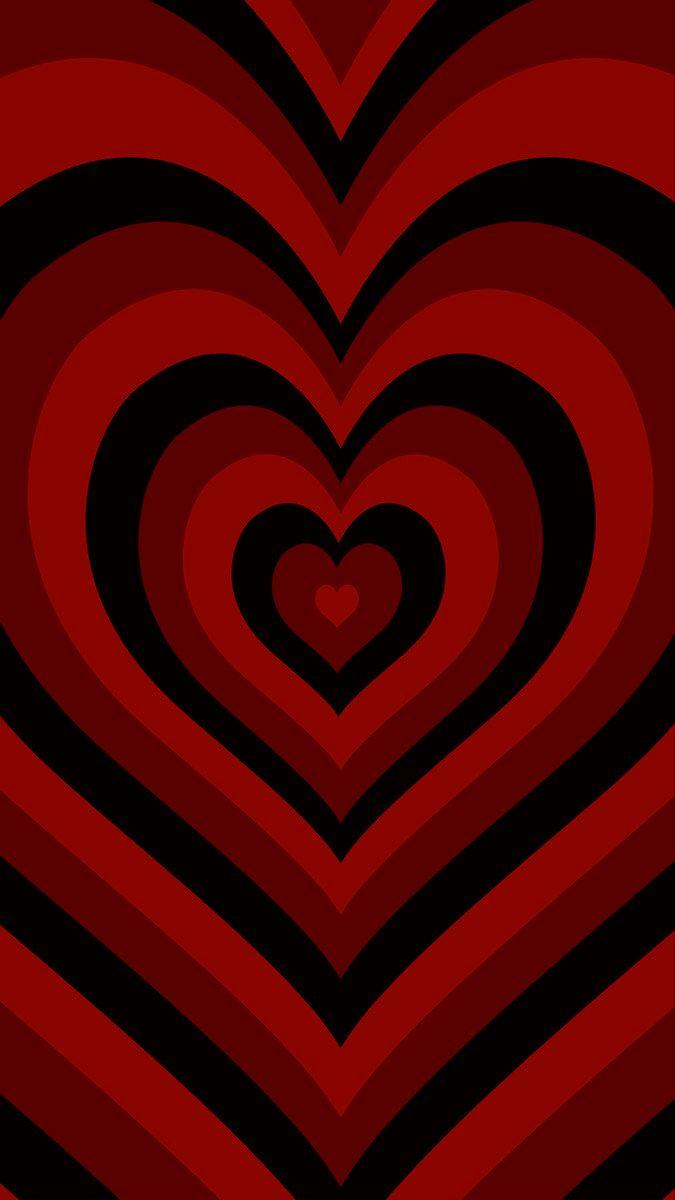 675x1200 Red Hearts Wallpaper