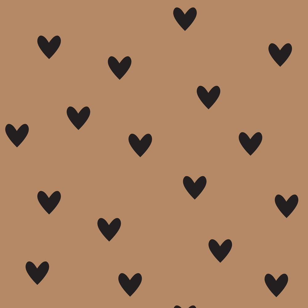 1000x1000 SIMPLE Hearts Black And Cinnamon Wallpaper Sample.com Wallstickers And Wallpaper Online Store