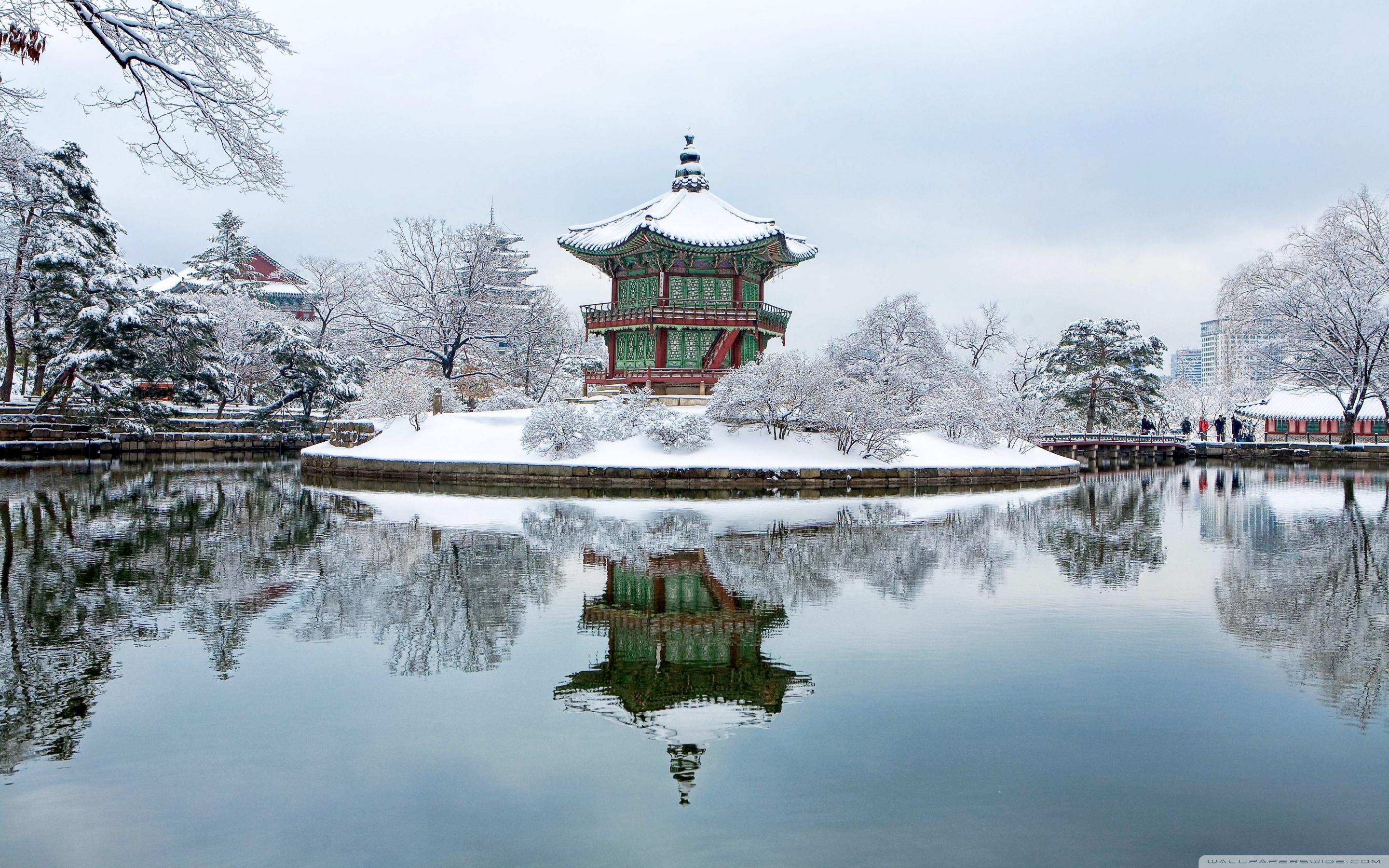 2880x1800 Gyeongbok Palace, South Korea, Winter Ultra HD Desktop Background Wallpaper for 4K UHD TV : Widescreen & UltraWide Desktop & Laptop : Tablet