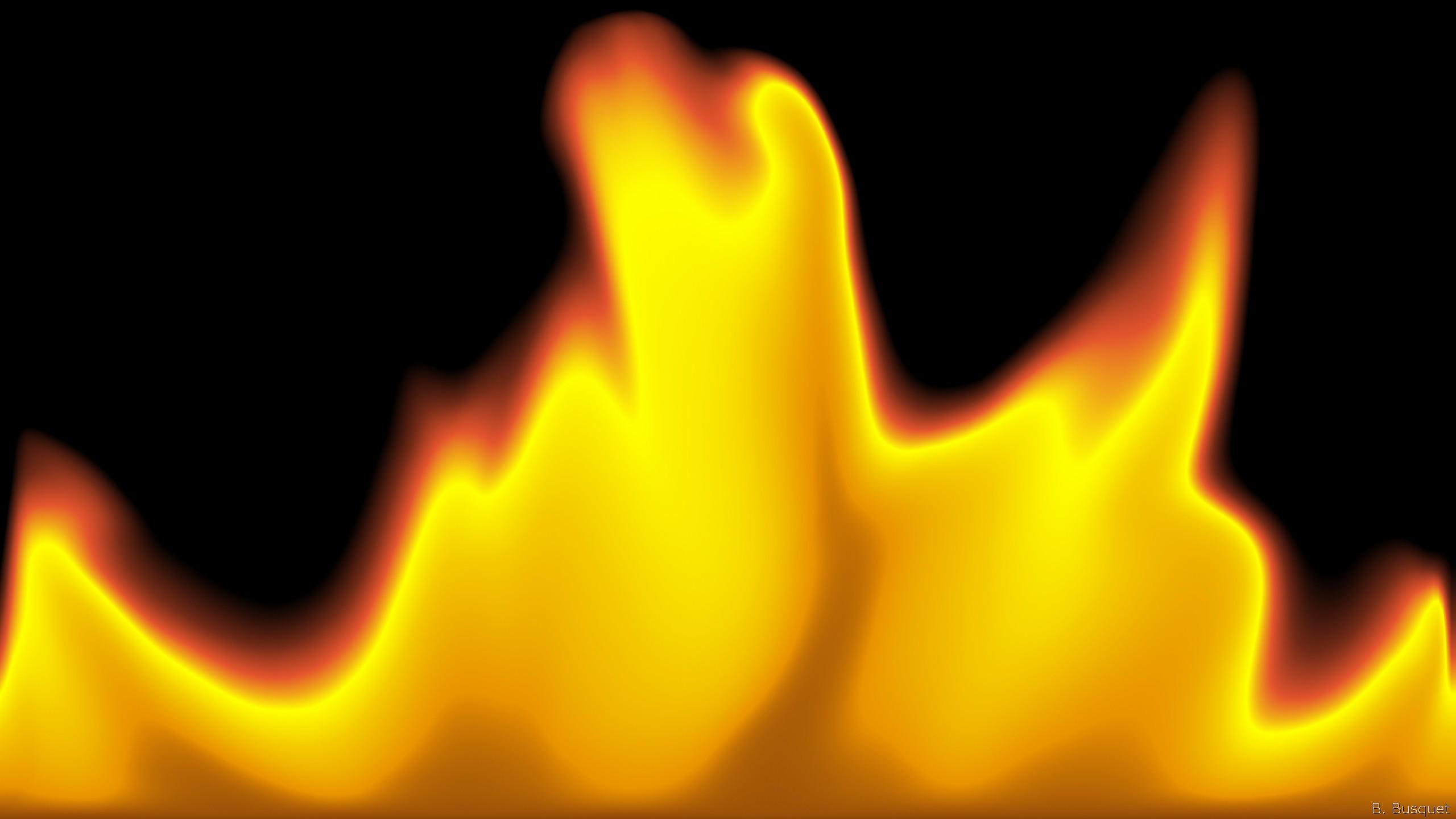 2560x1440 Orange Flame Wallpaper