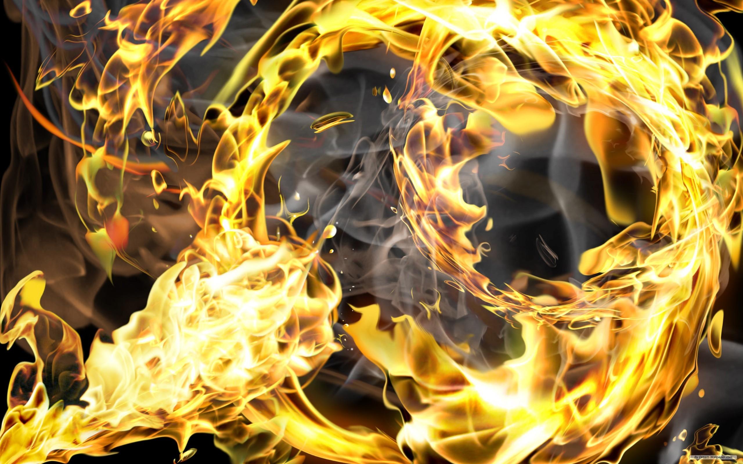 2560x1600 Gold Fire Wallpaper