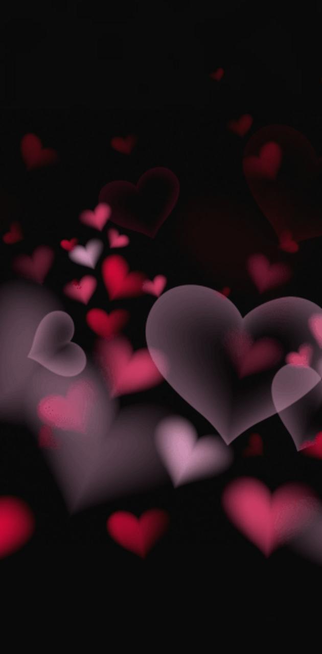 630x1280 Red heart wallpaper